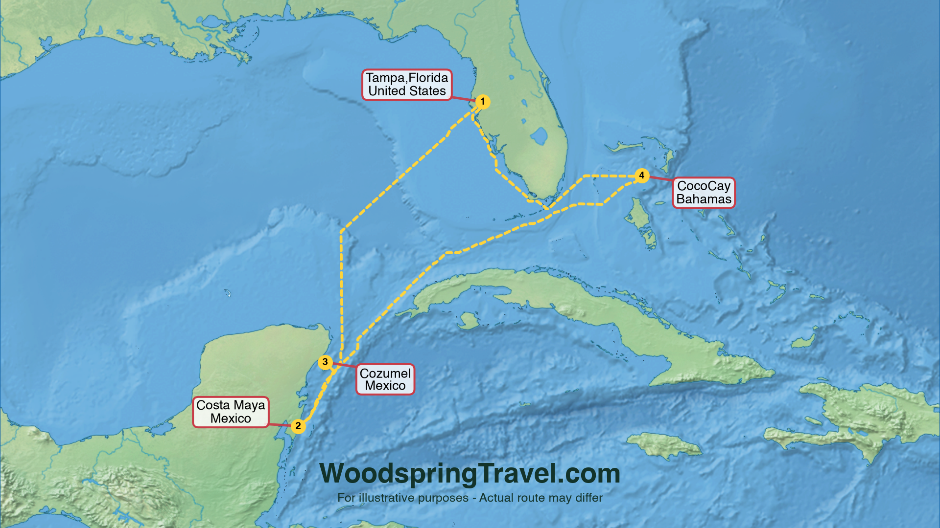Route Illustration - Actual route may differ