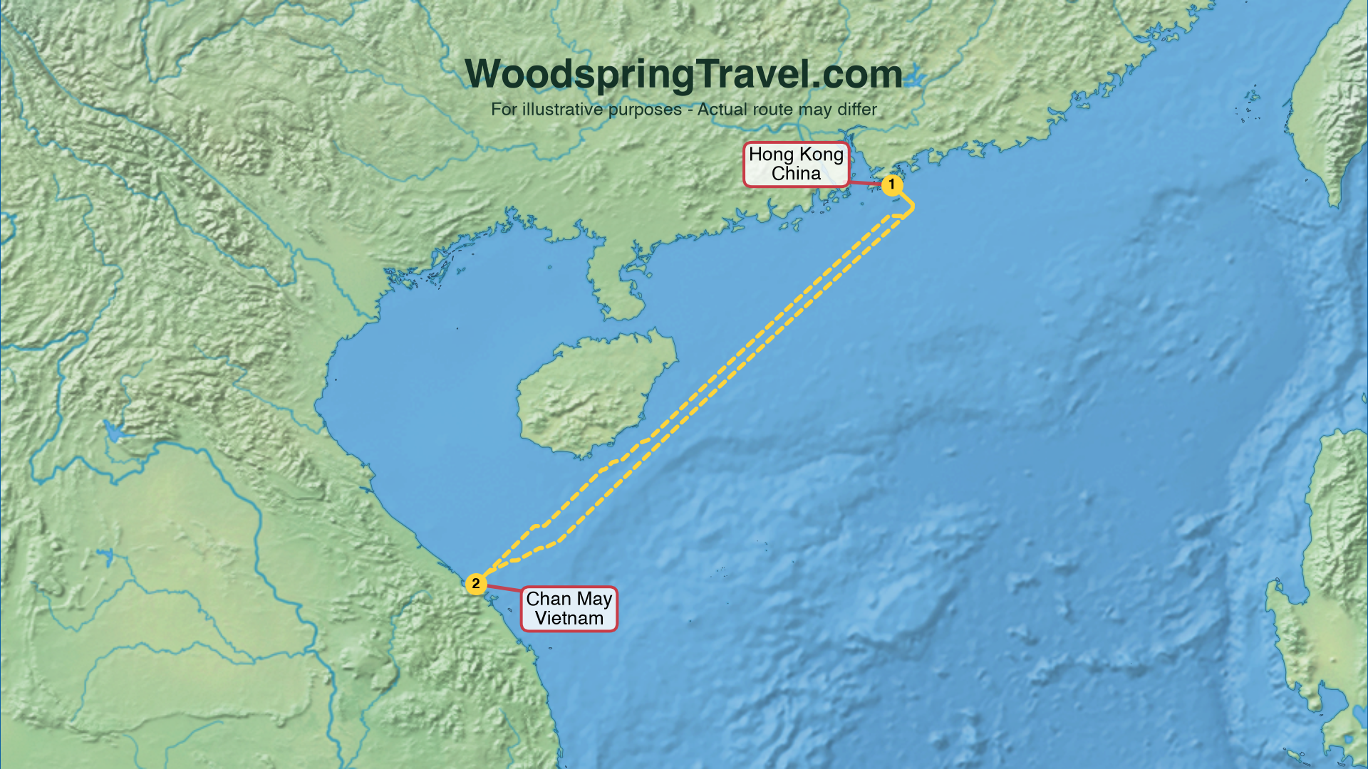 Route Illustration - Actual route may differ
