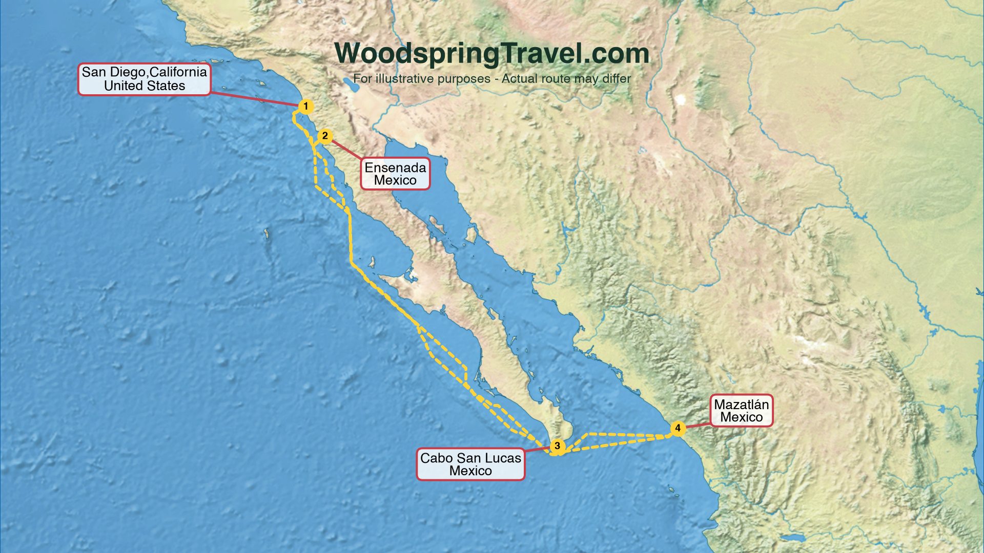Route Illustration - Actual route may differ