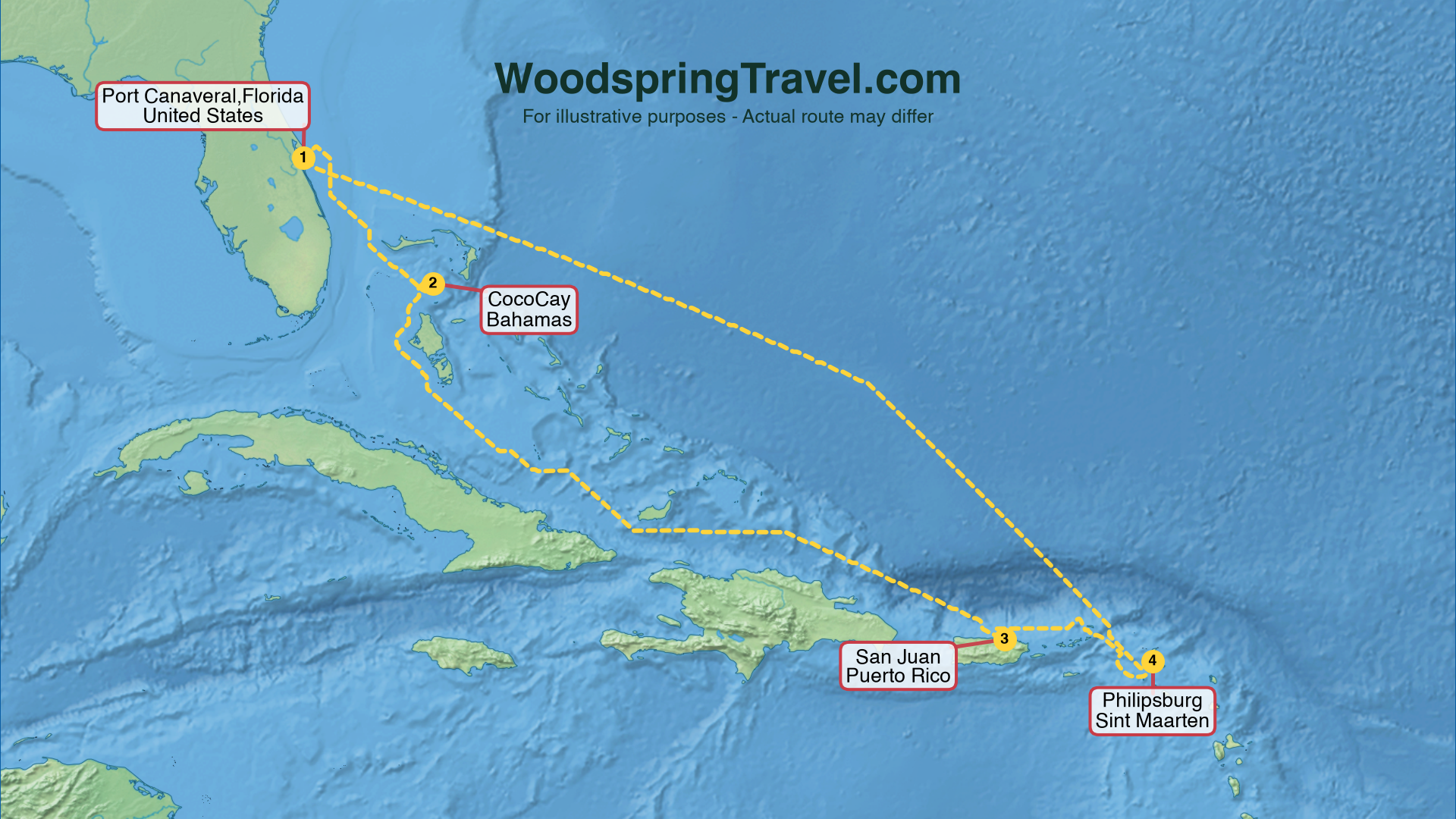Route Illustration - Actual route may differ