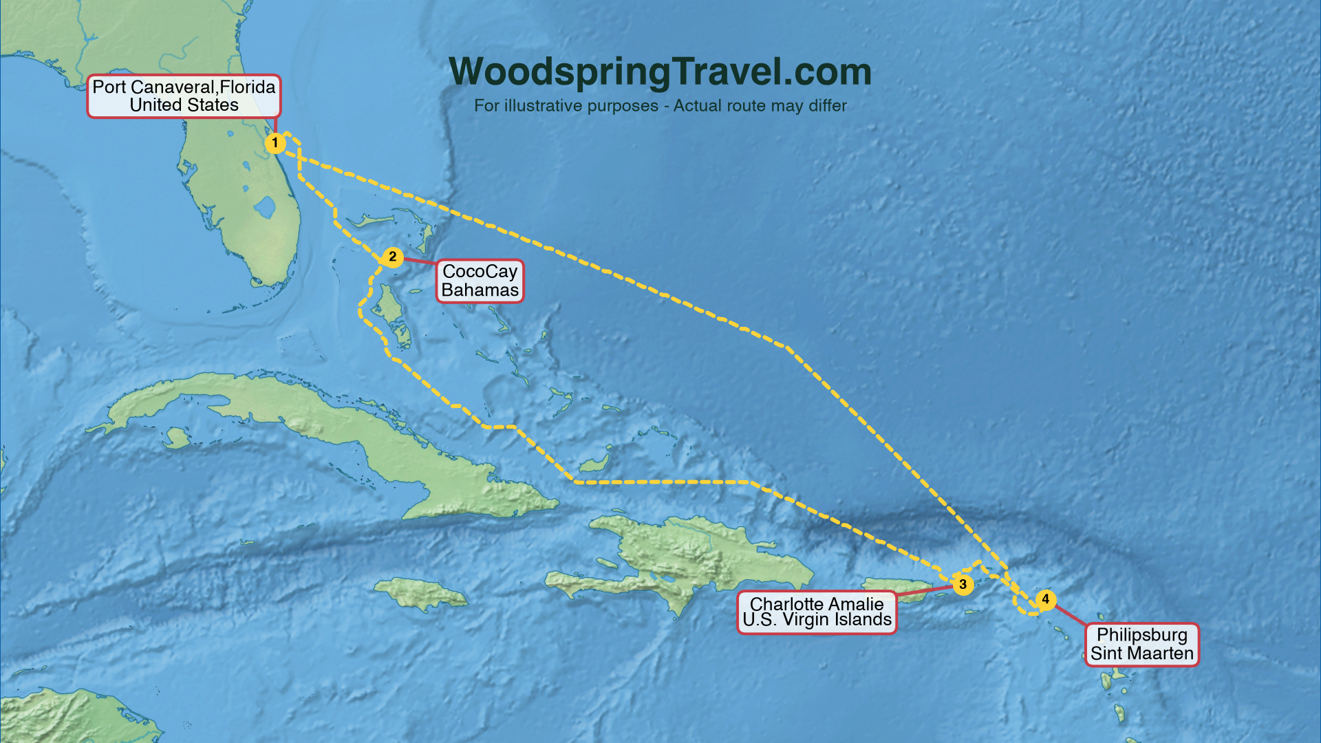 Route Illustration - Actual route may differ