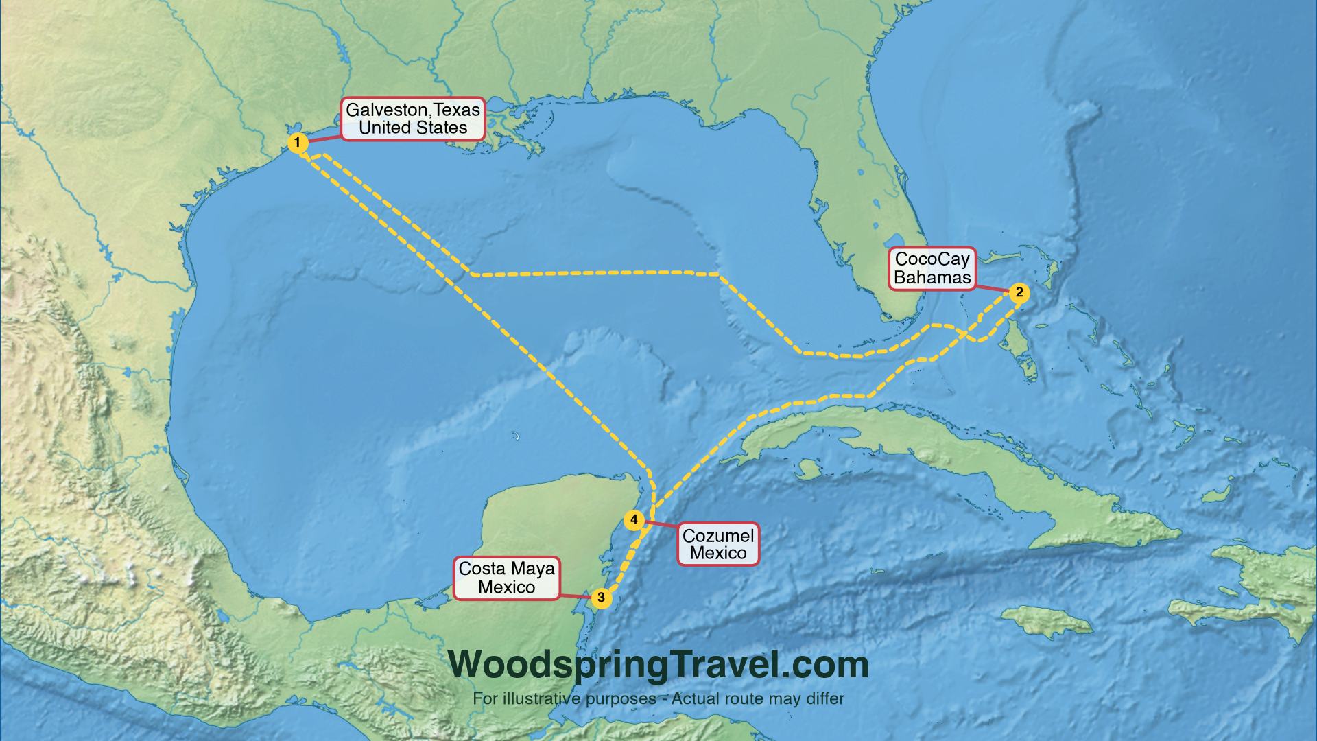 Route Illustration - Actual route may differ