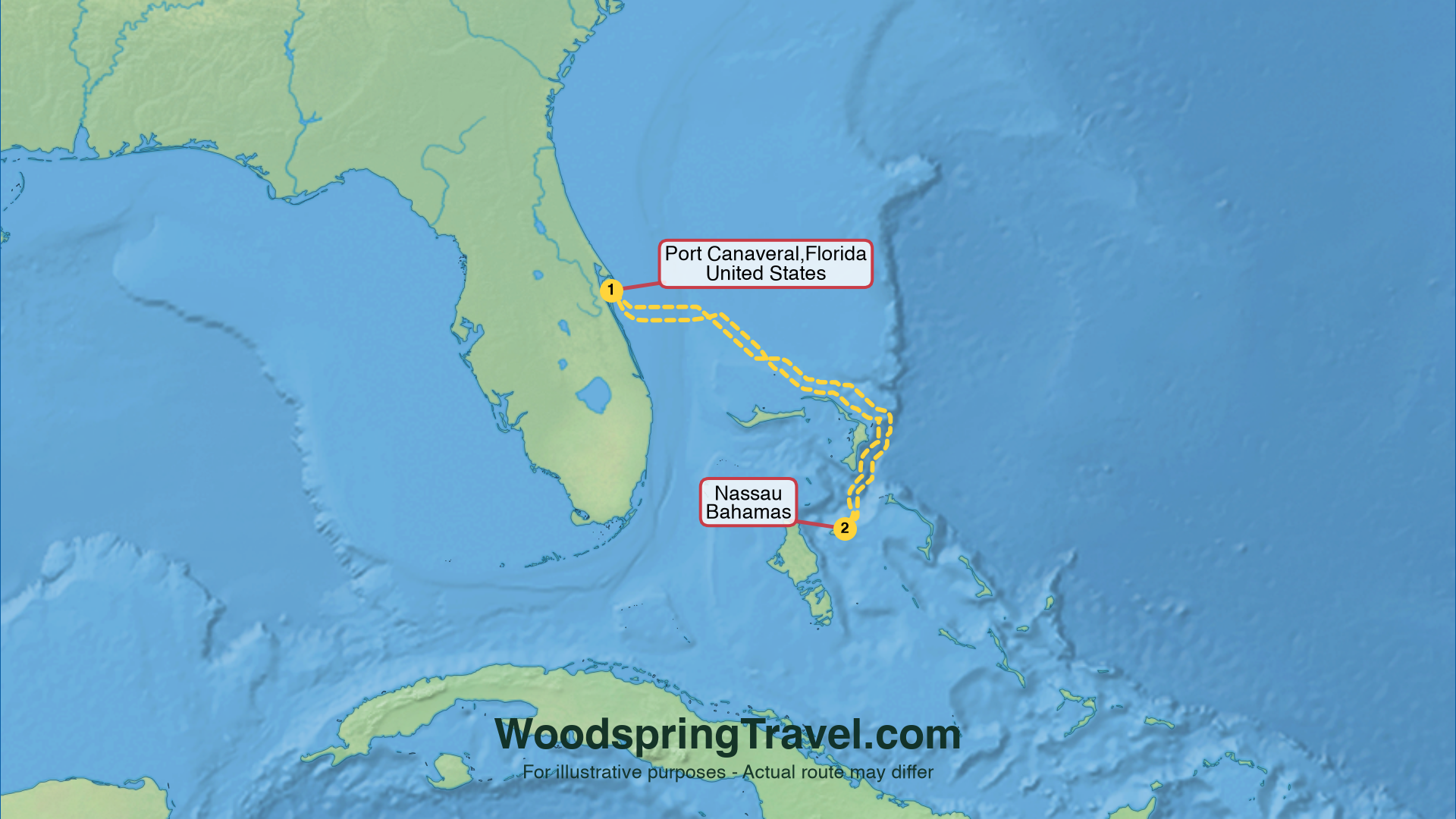 Route Illustration - Actual route may differ