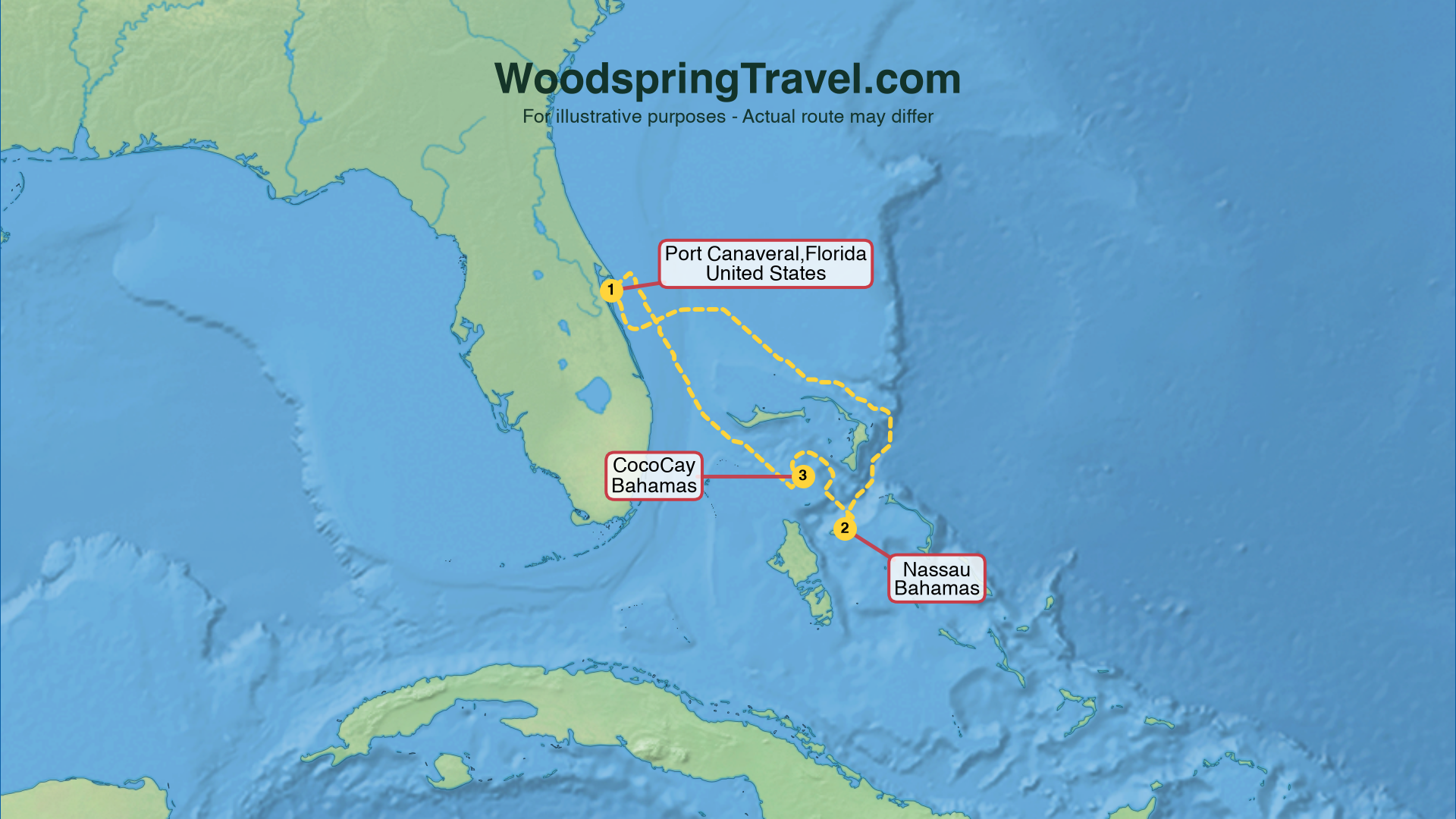 Route Illustration - Actual route may differ