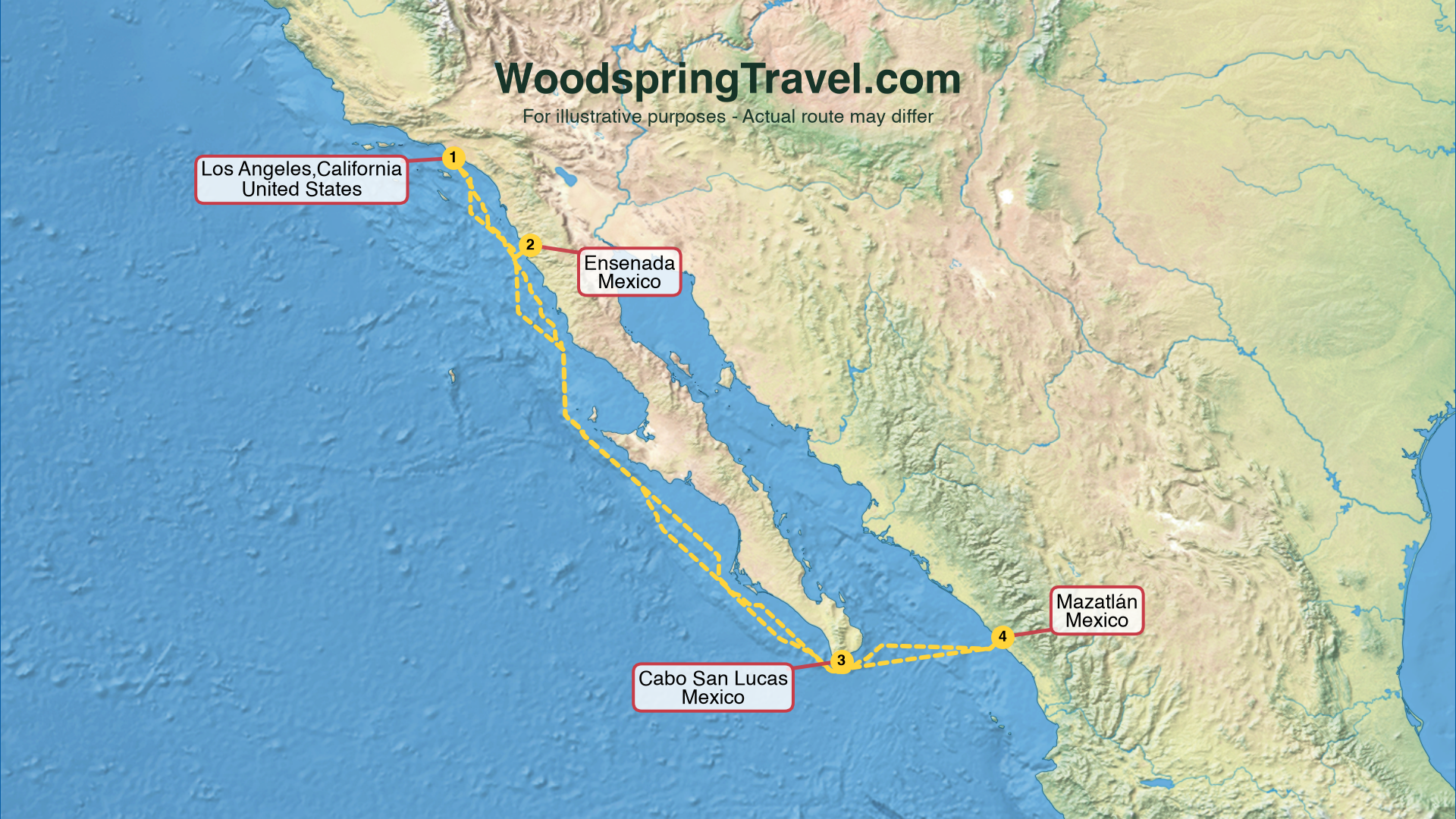 Route Illustration - Actual route may differ