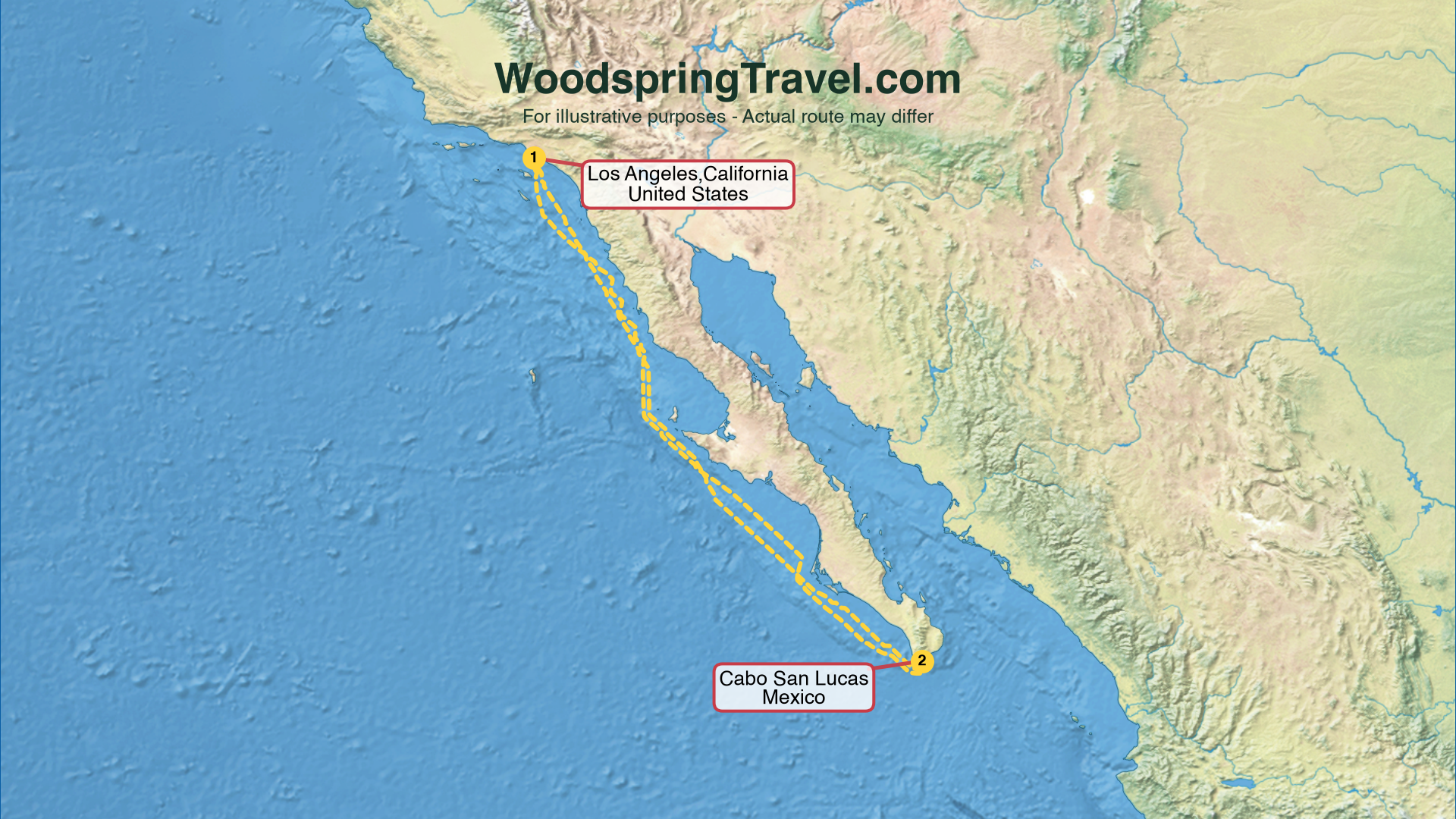 Route Illustration - Actual route may differ