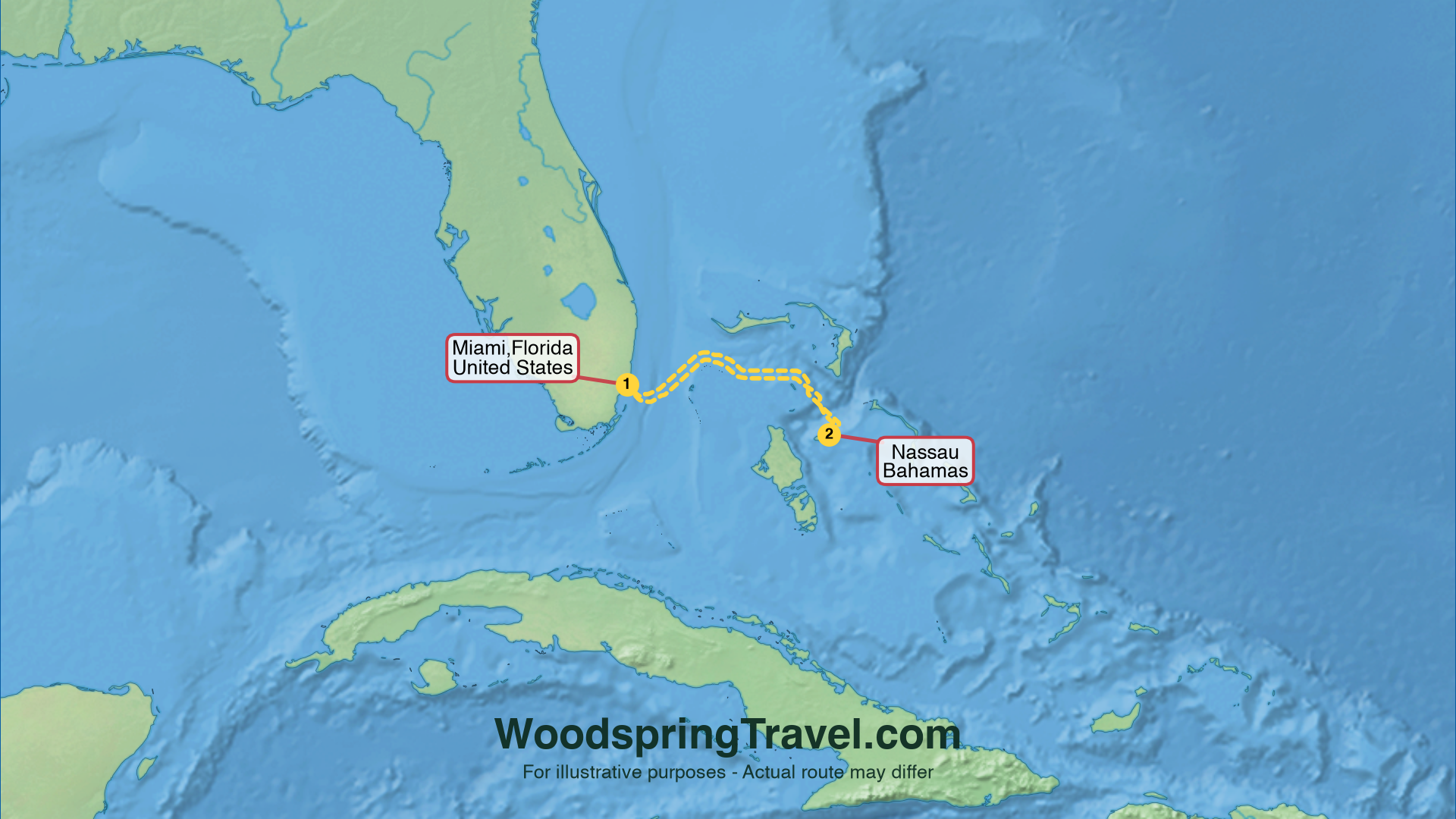 Route Illustration - Actual route may differ