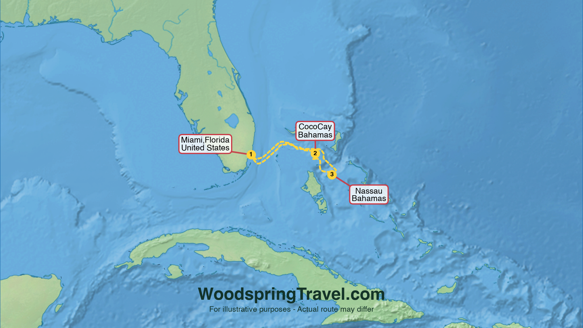 Route Illustration - Actual route may differ