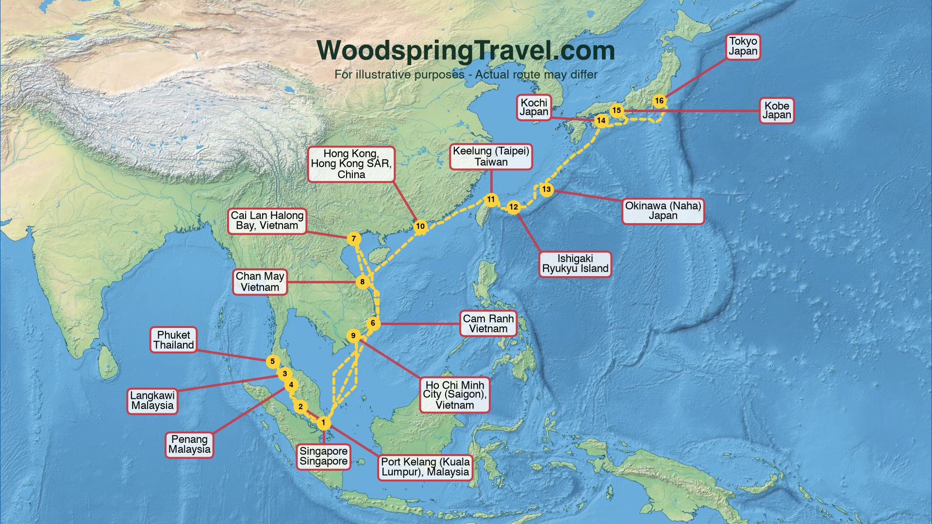 Route Illustration - Actual route may differ