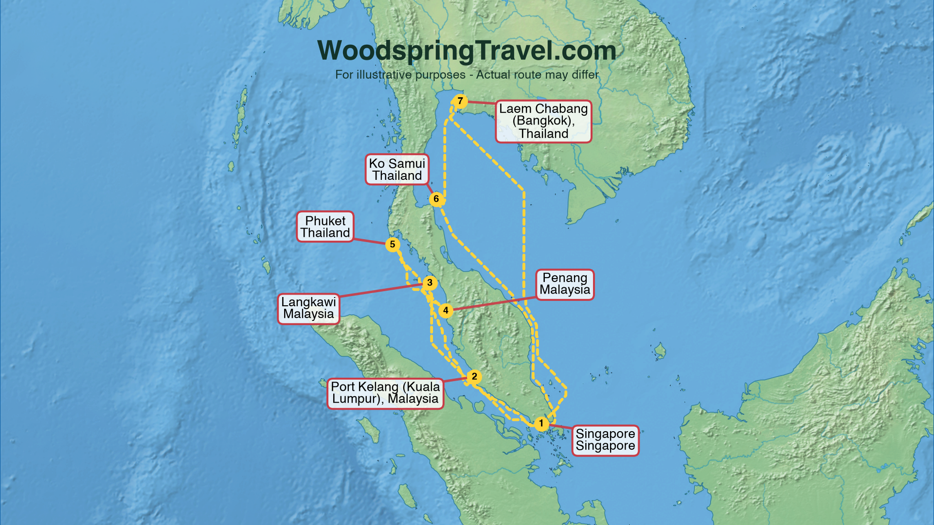 Route Illustration - Actual route may differ