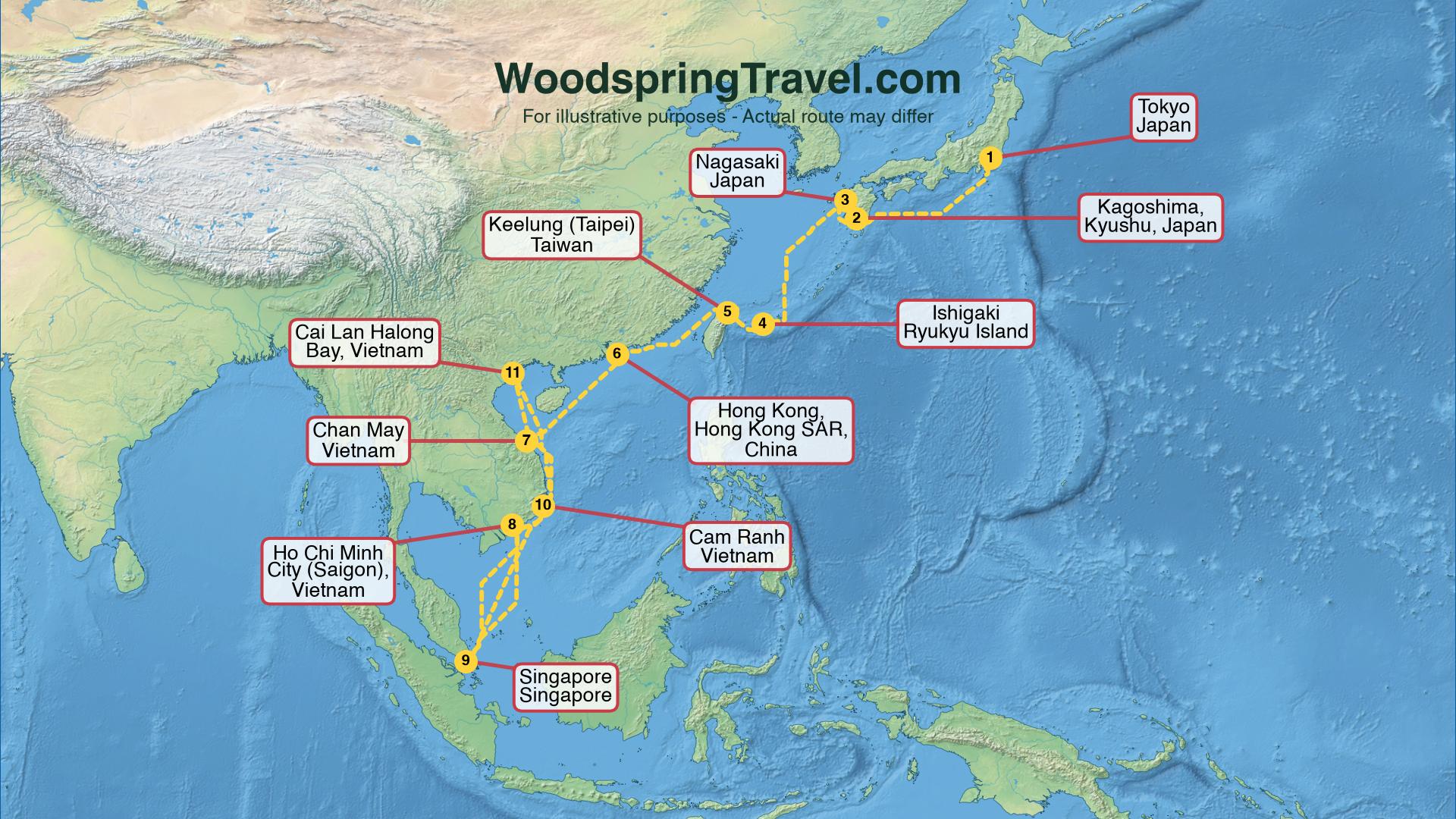Route Illustration - Actual route may differ