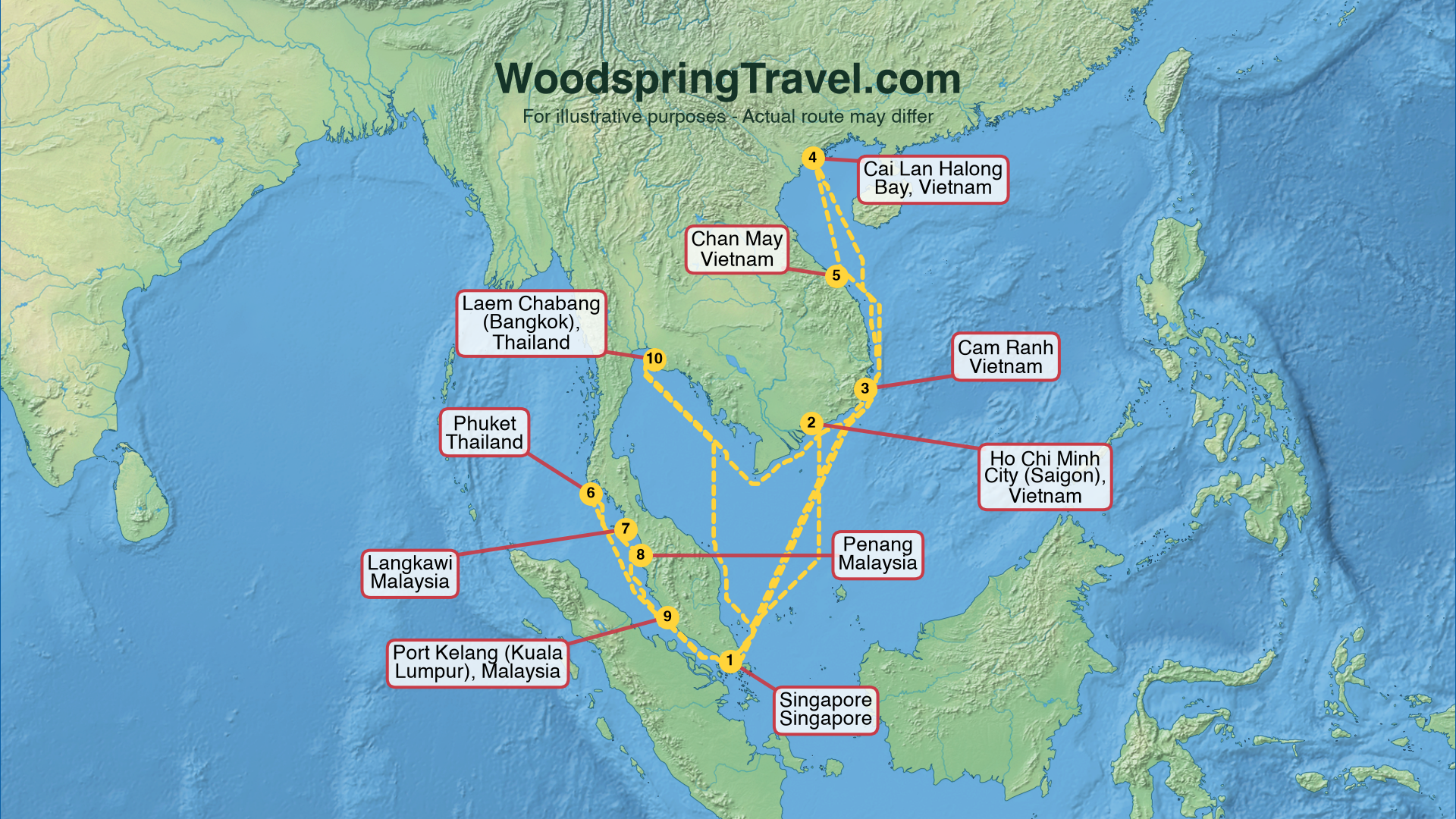 Route Illustration - Actual route may differ