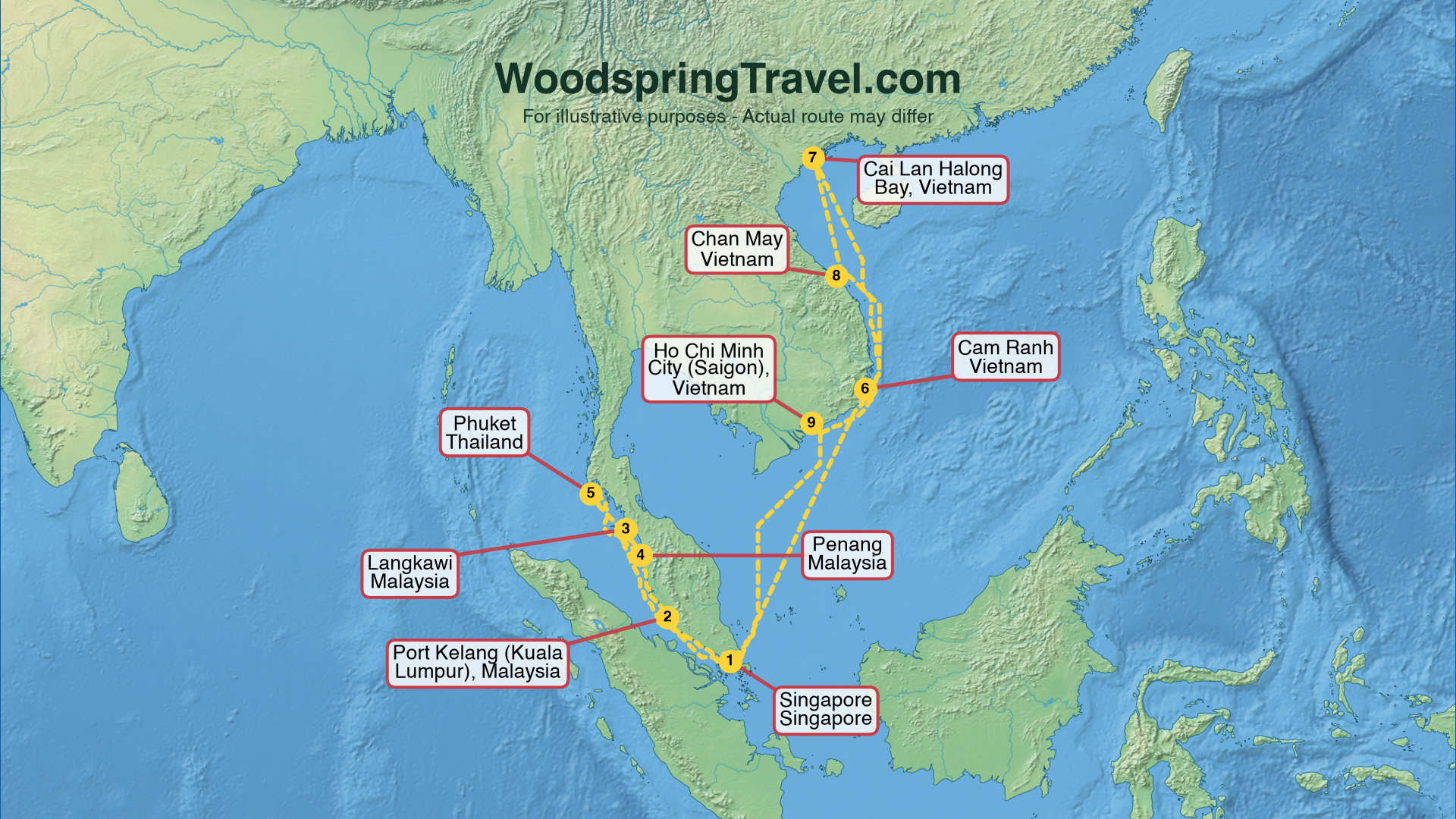 Route Illustration - Actual route may differ