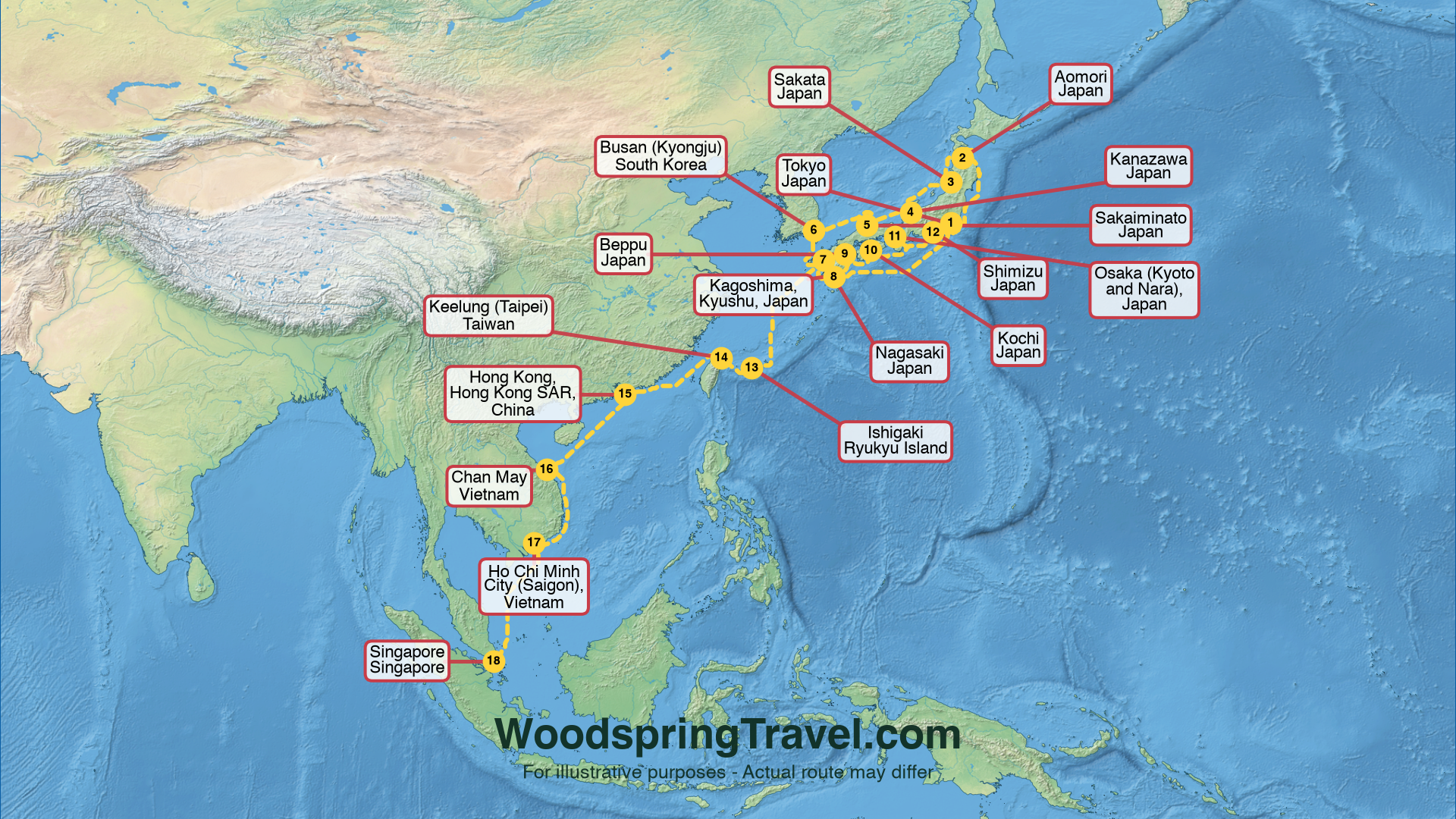 Route Illustration - Actual route may differ