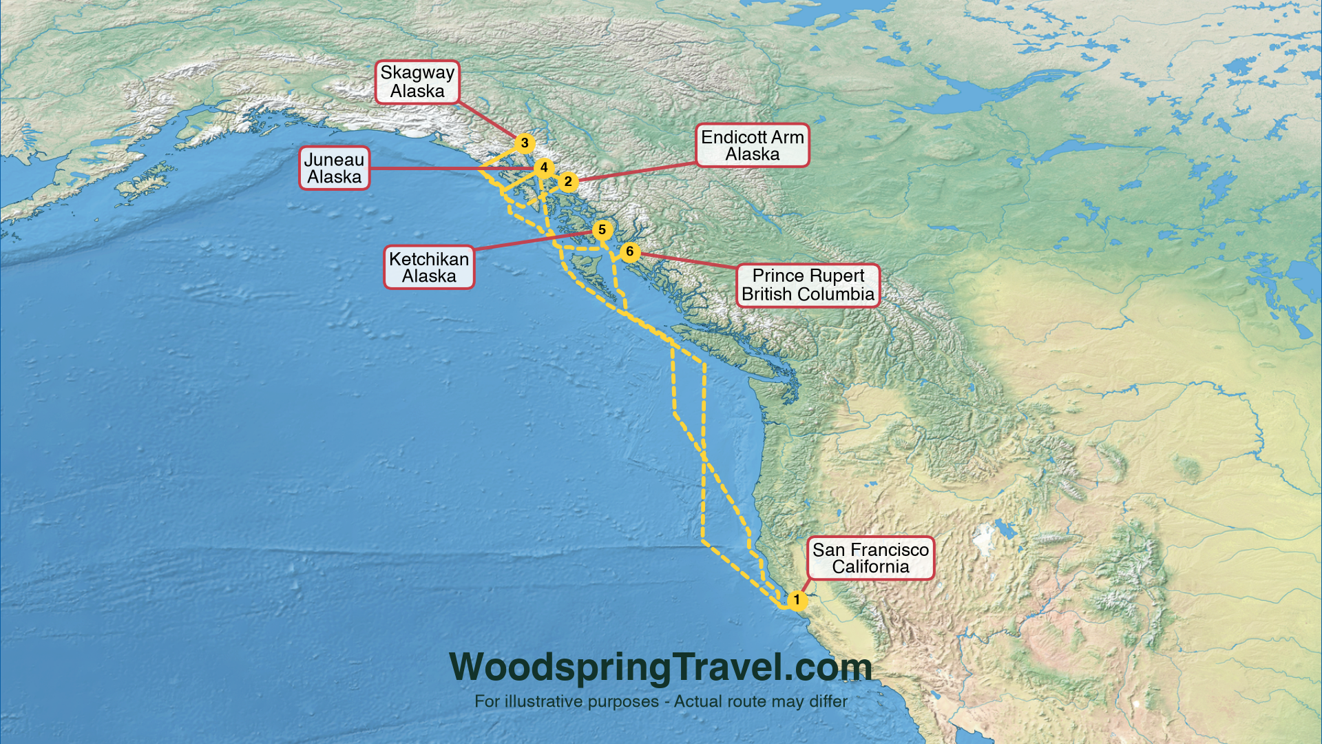 Route Illustration - Actual route may differ