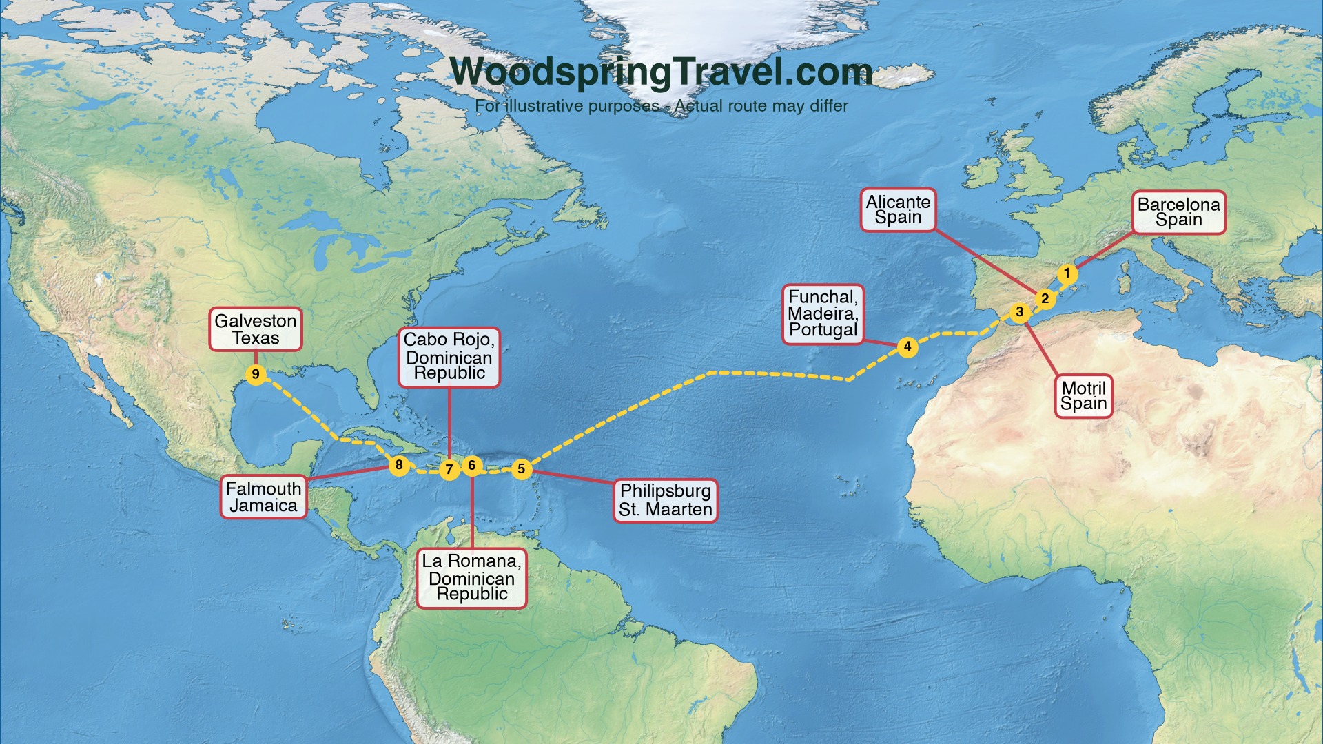 Route Illustration - Actual route may differ