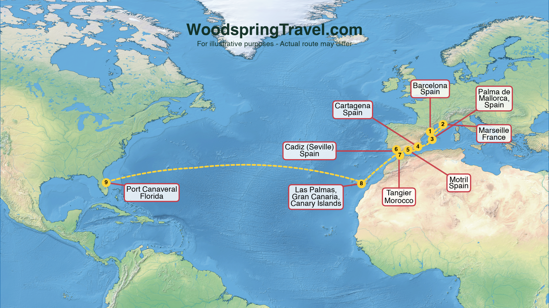 Route Illustration - Actual route may differ