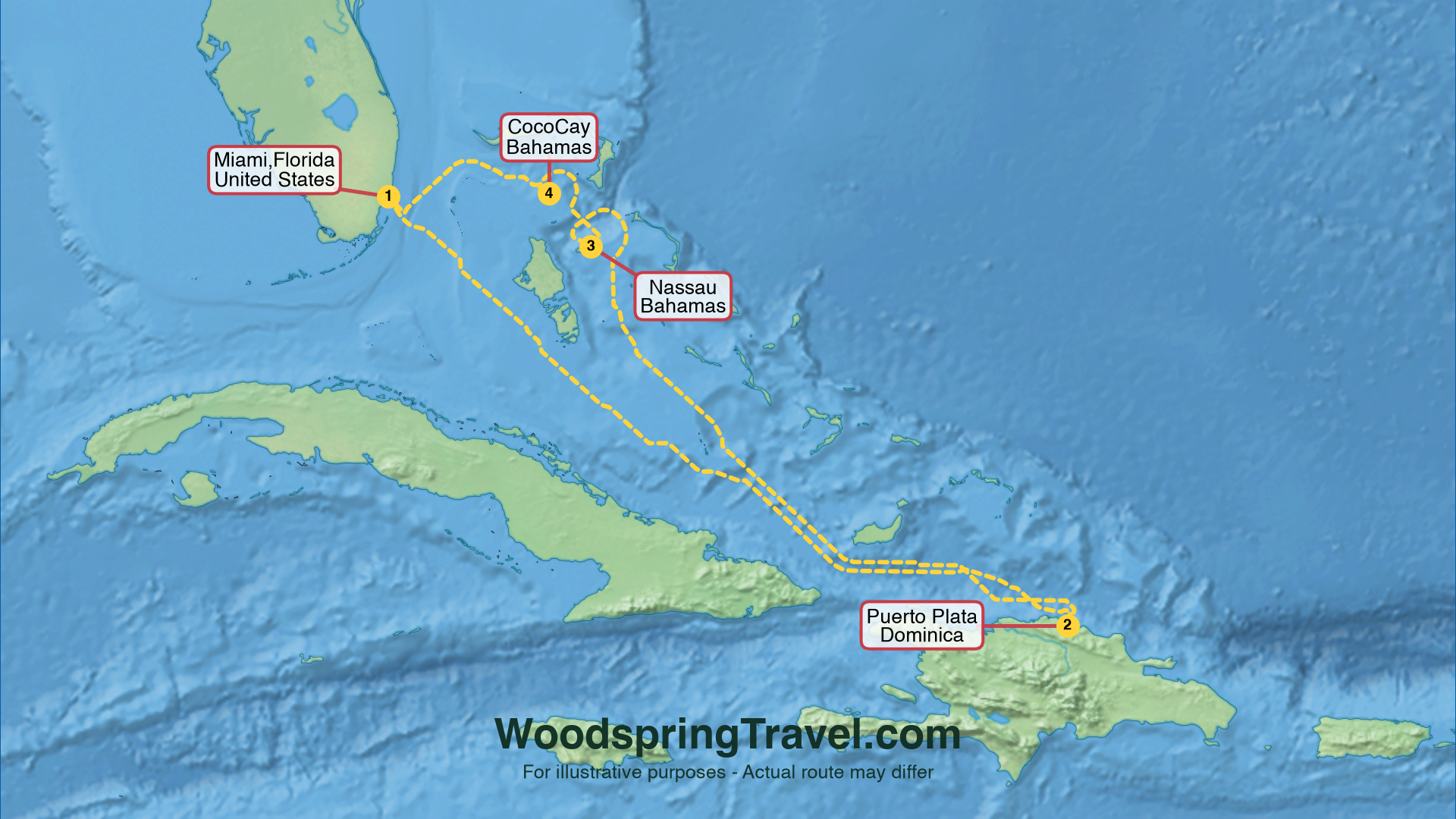 Route Illustration - Actual route may differ