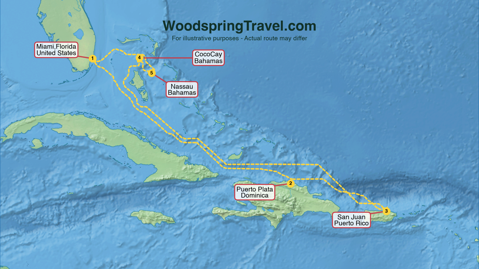 Route Illustration - Actual route may differ