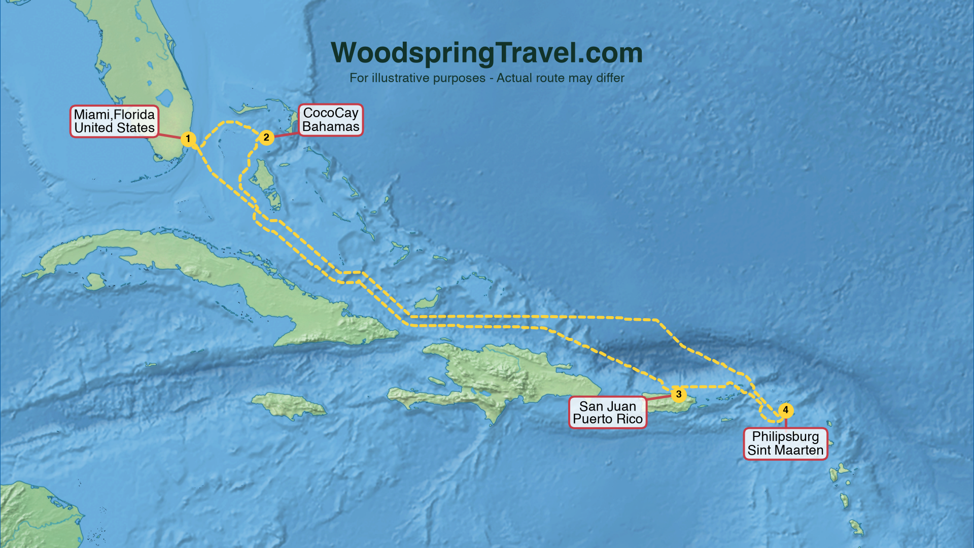 Route Illustration - Actual route may differ