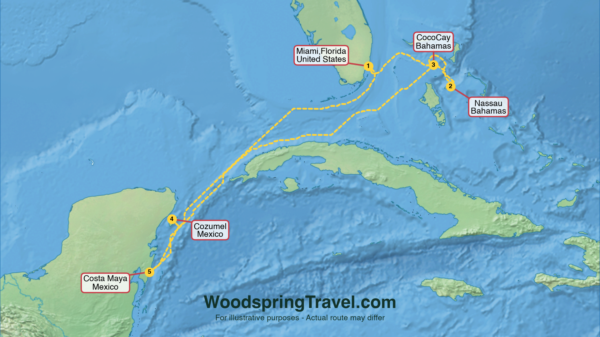 Route Illustration - Actual route may differ