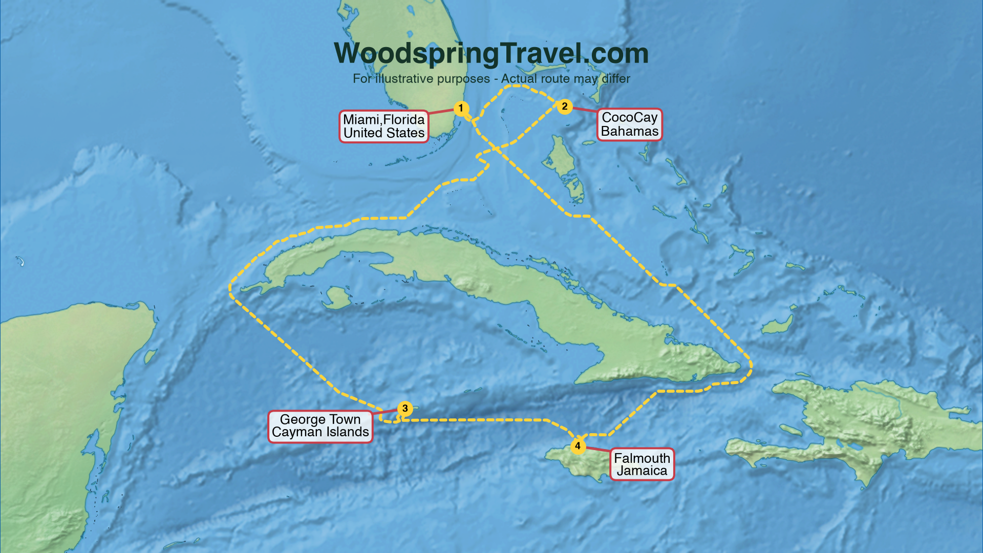 Route Illustration - Actual route may differ