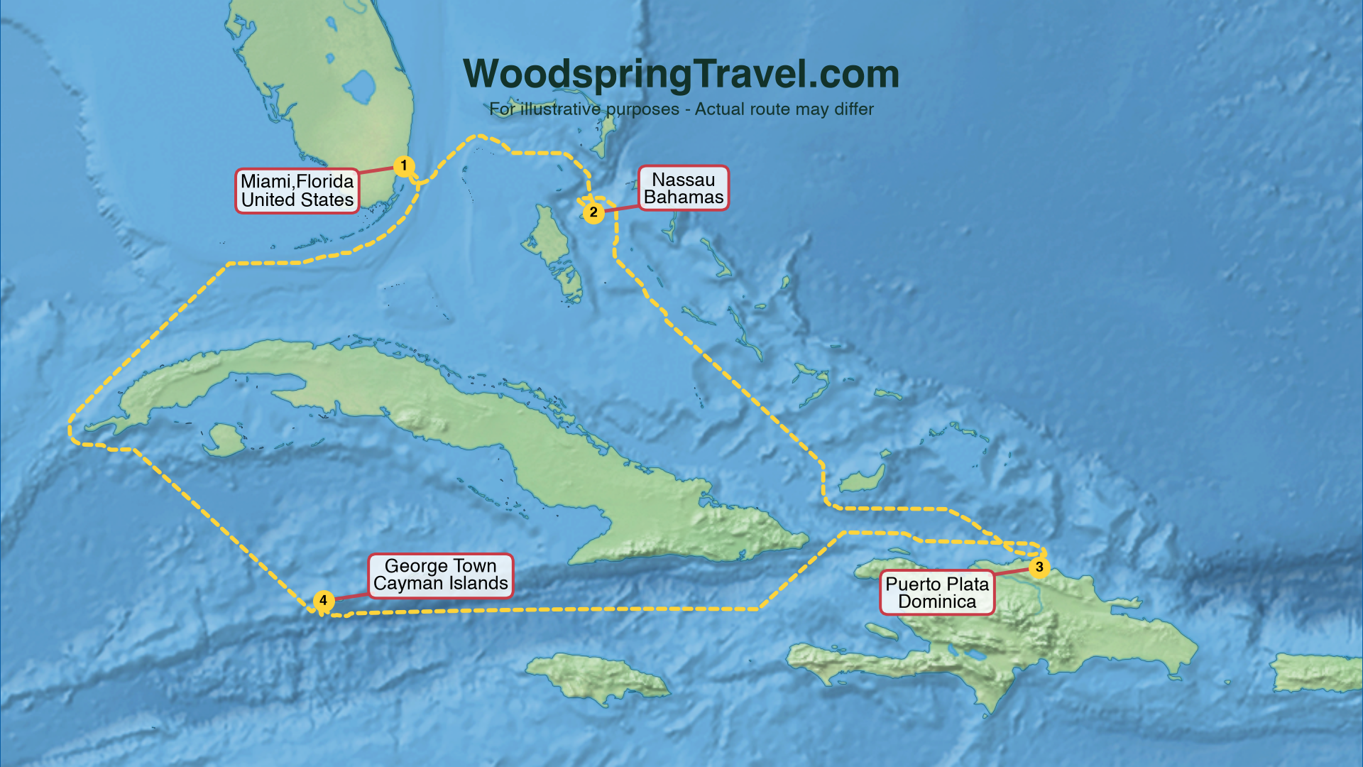 Route Illustration - Actual route may differ