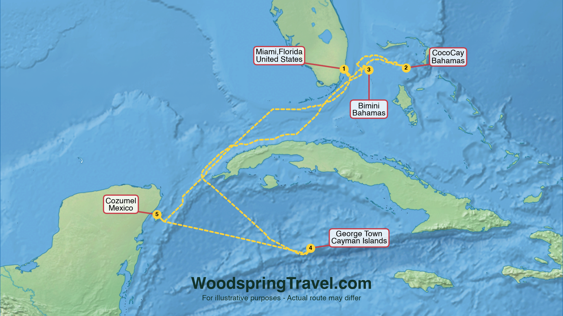 Route Illustration - Actual route may differ