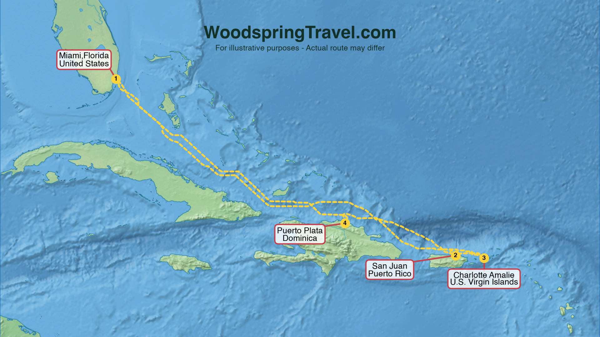 Route Illustration - Actual route may differ