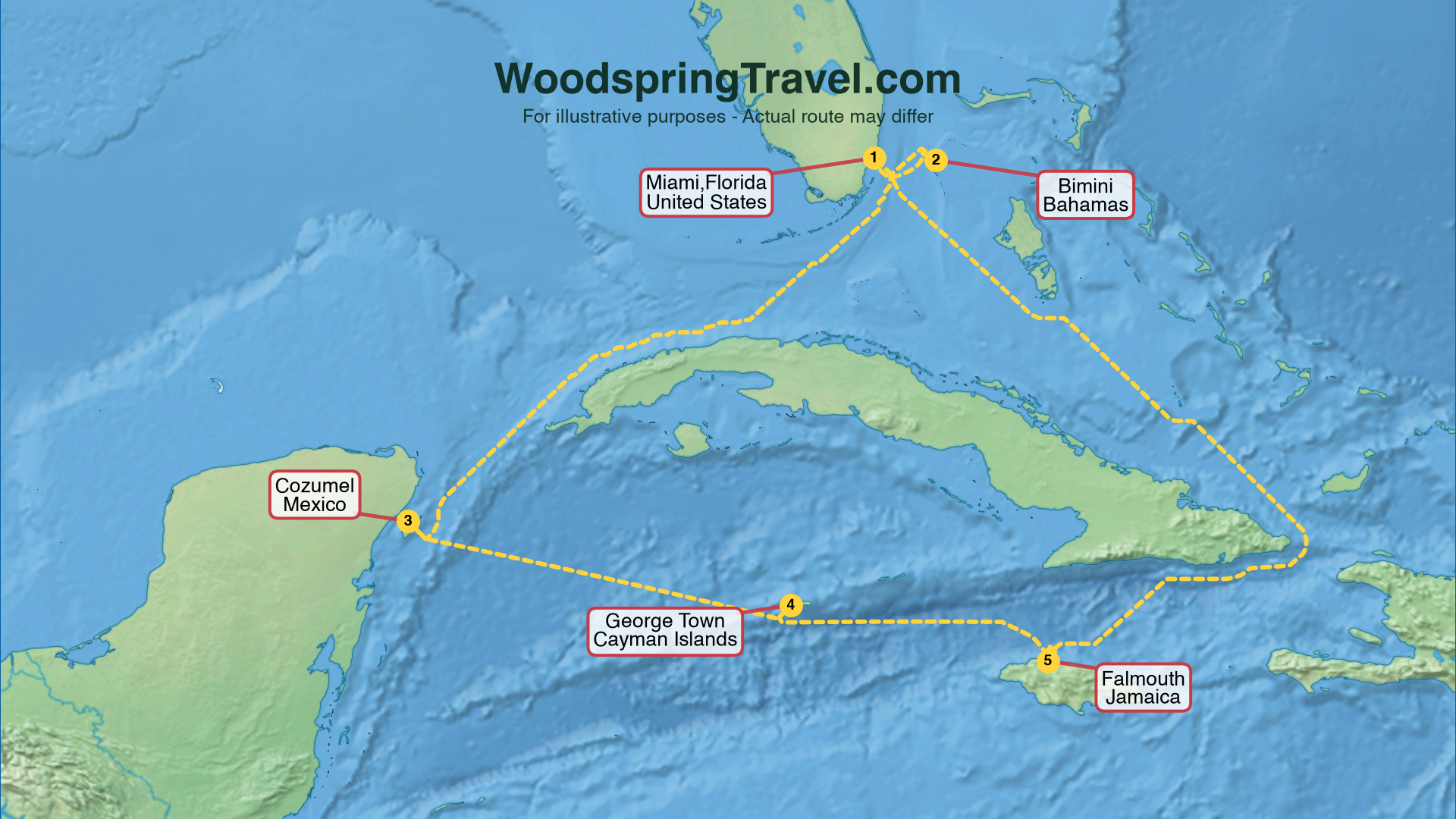 Route Illustration - Actual route may differ