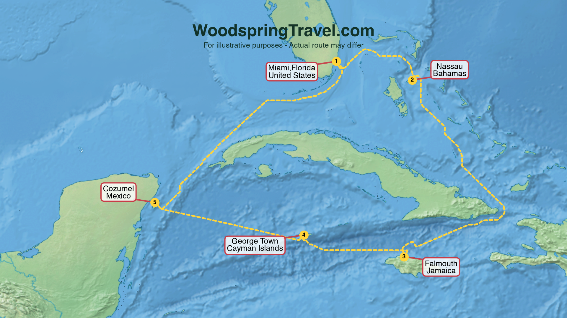 Route Illustration - Actual route may differ