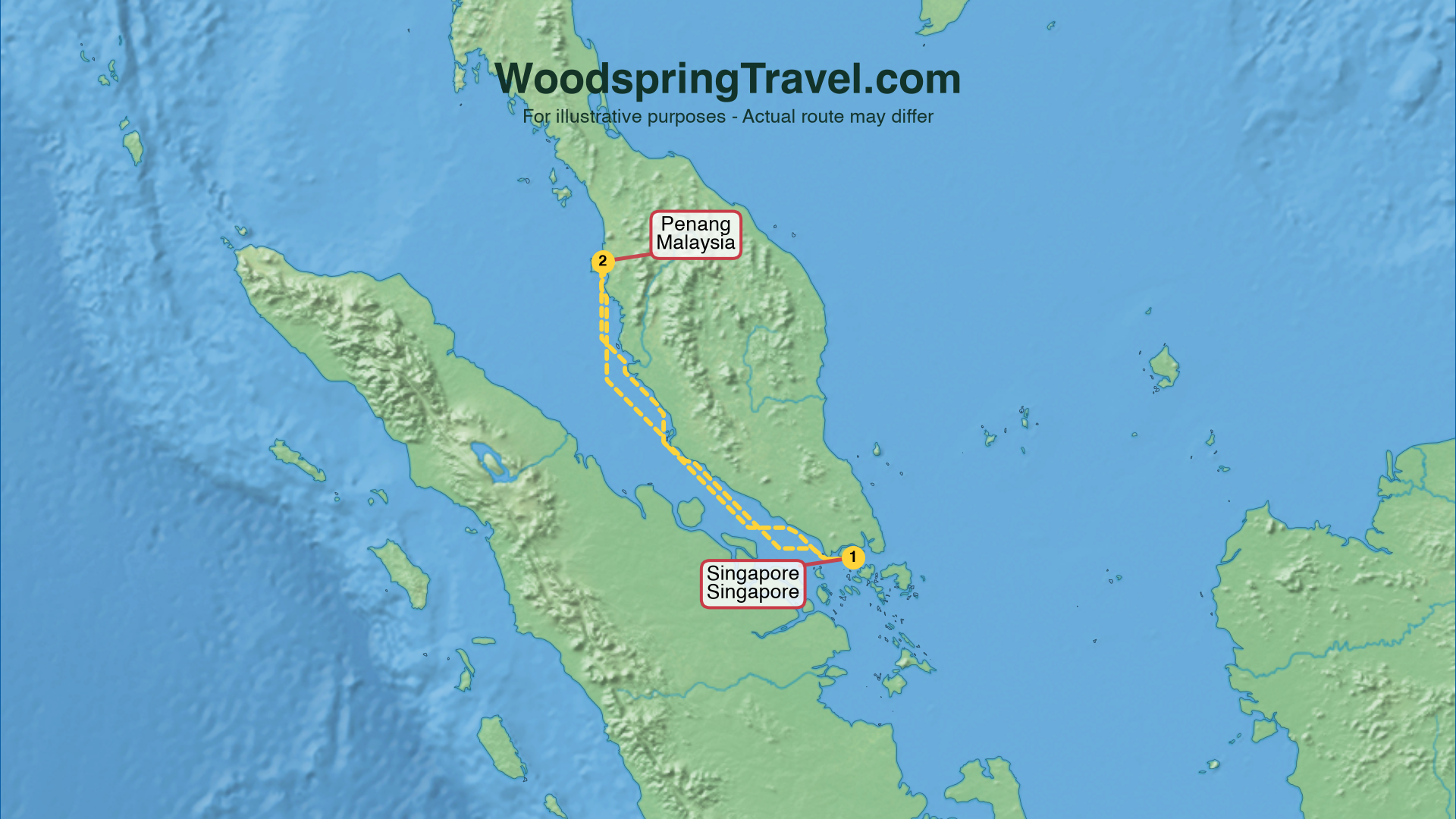 Route Illustration - Actual route may differ