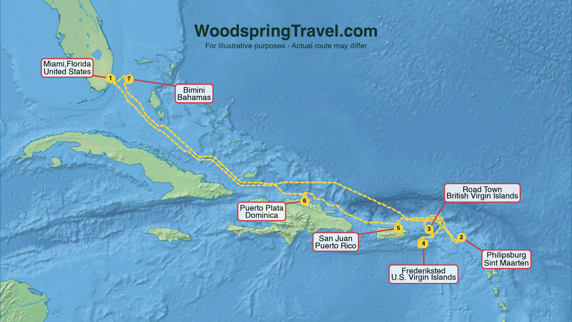 Route Illustration - Actual route may differ