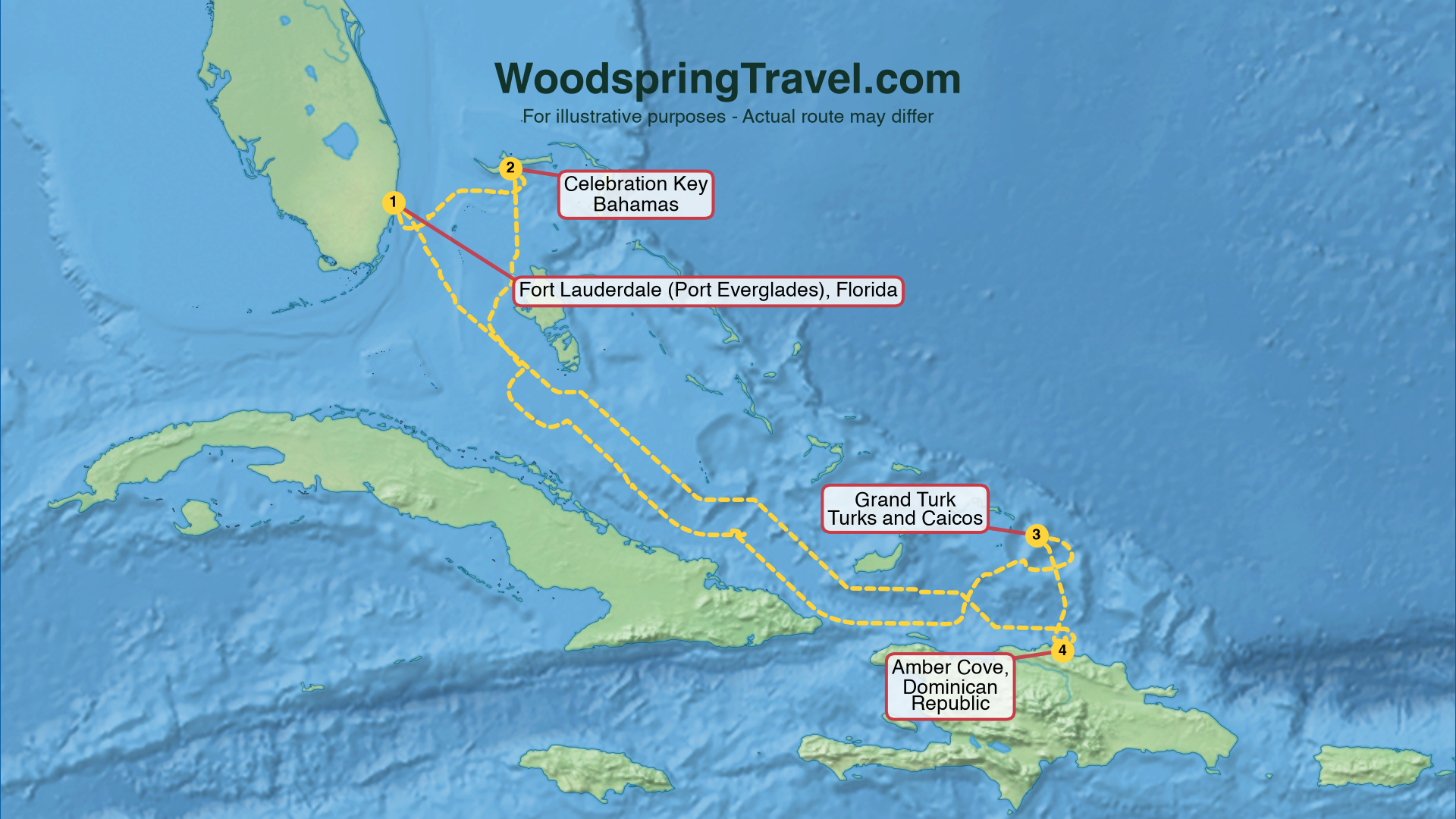 Route Illustration - Actual route may differ
