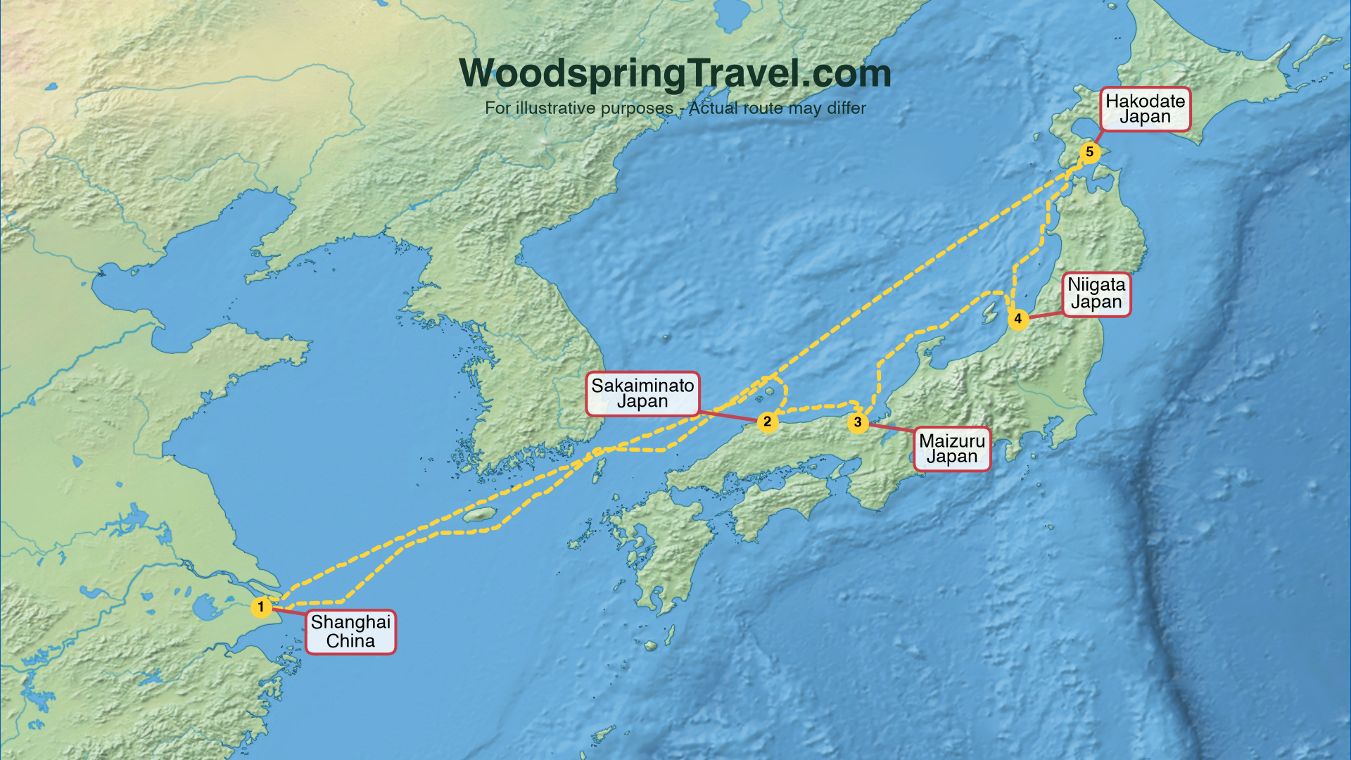 Route Illustration - Actual route may differ