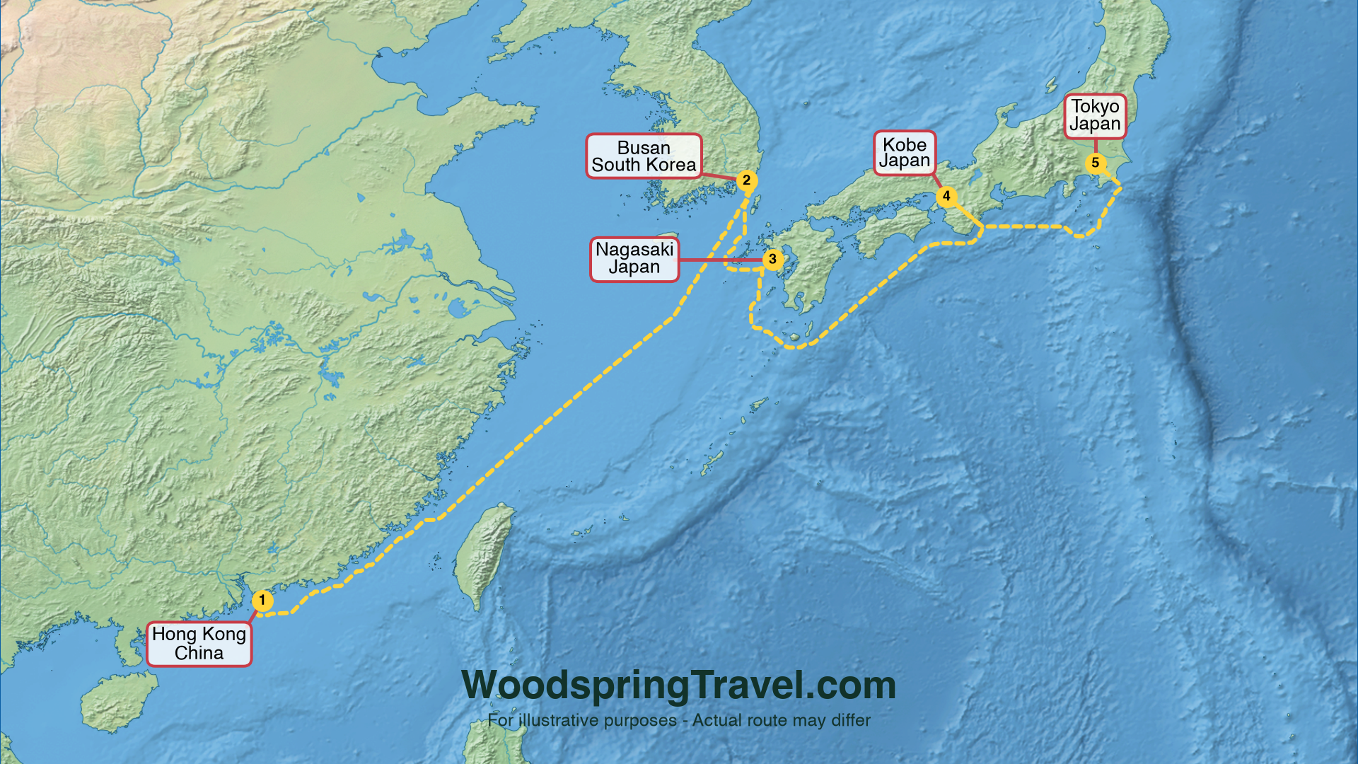 Route Illustration - Actual route may differ