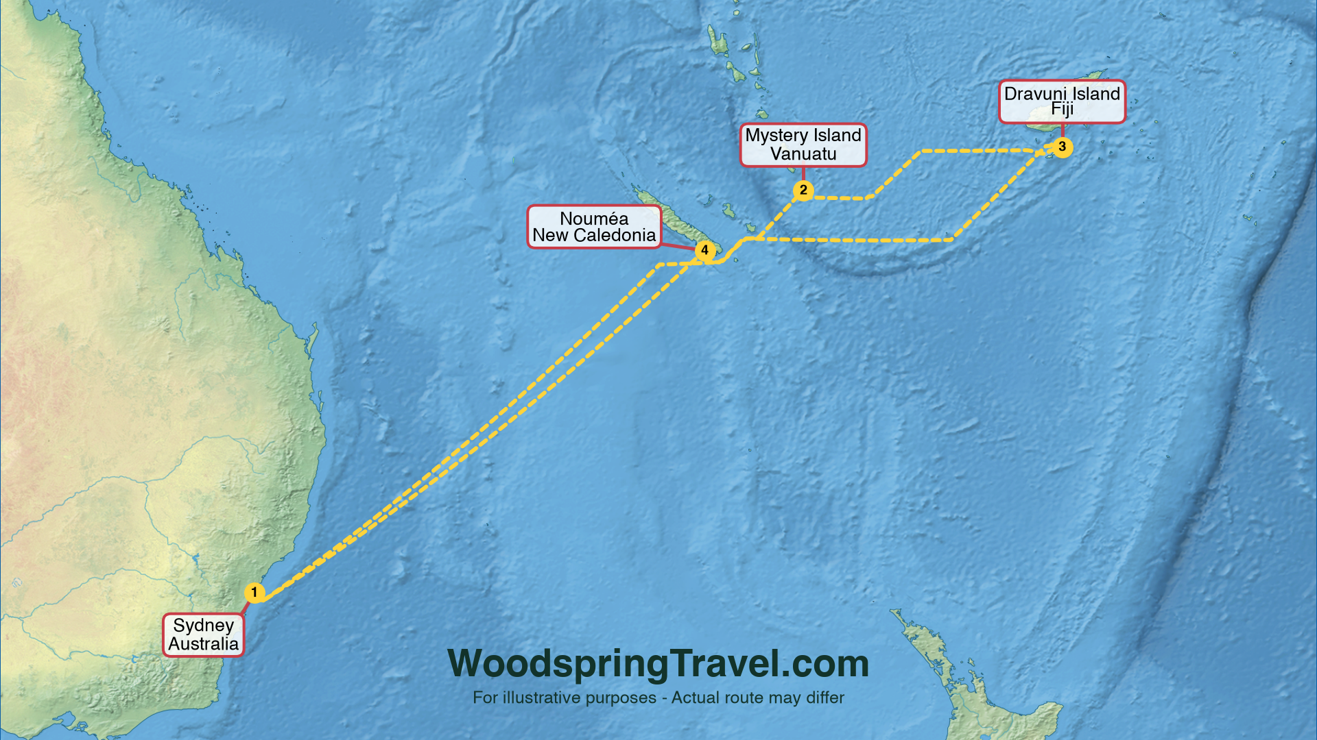 Route Illustration - Actual route may differ