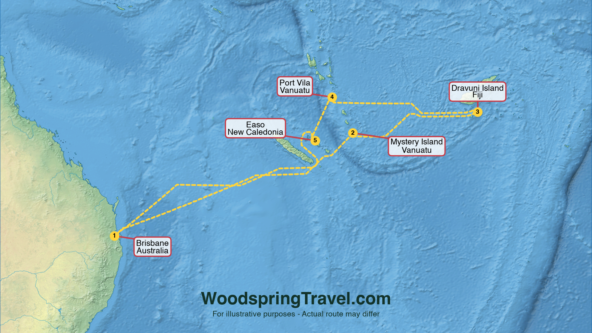 Route Illustration - Actual route may differ