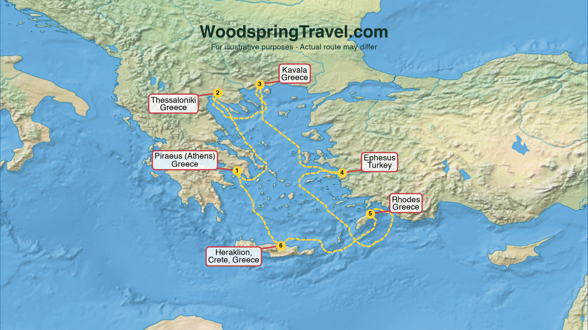 Route Illustration - Actual route may differ