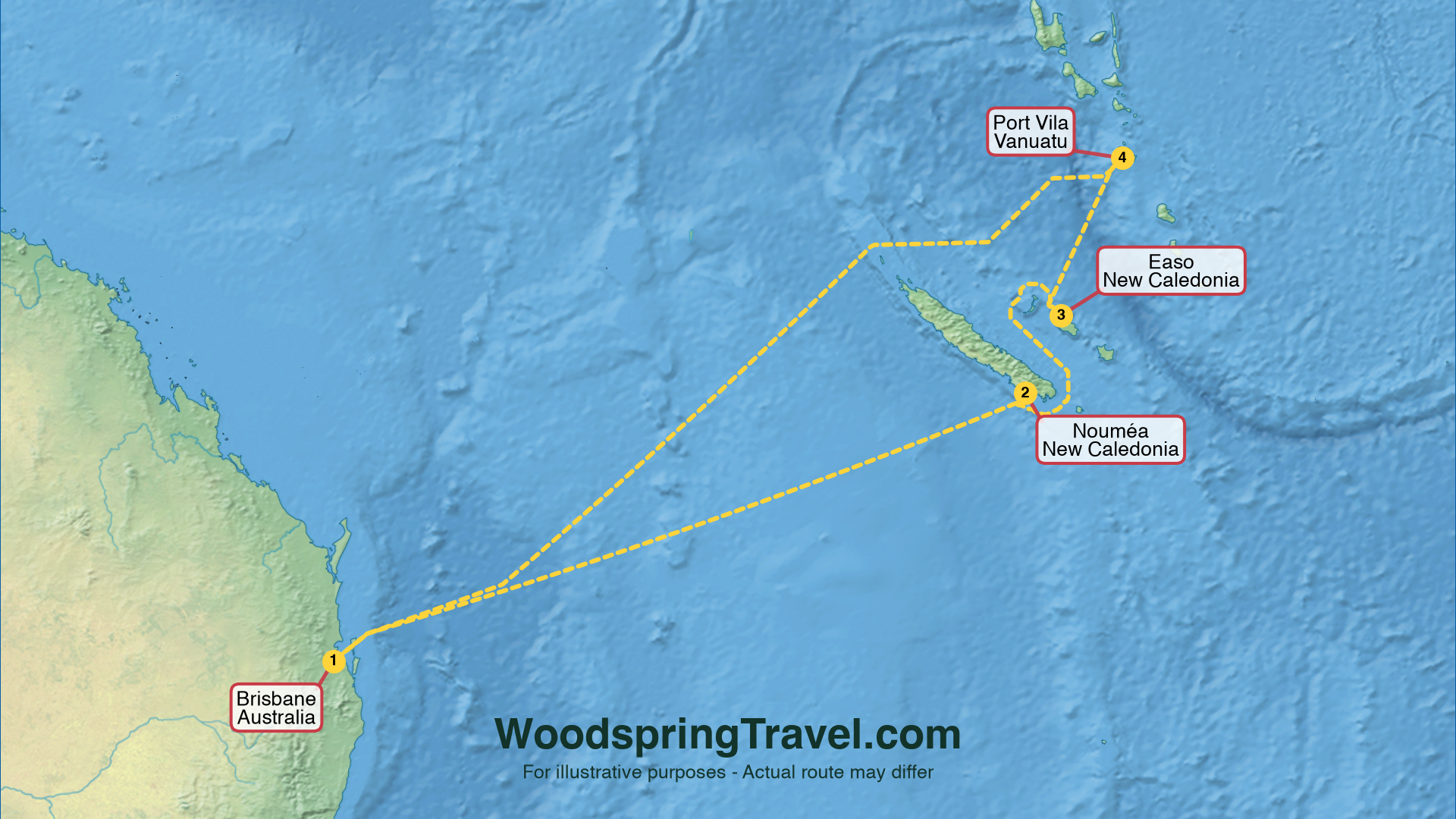 Route Illustration - Actual route may differ