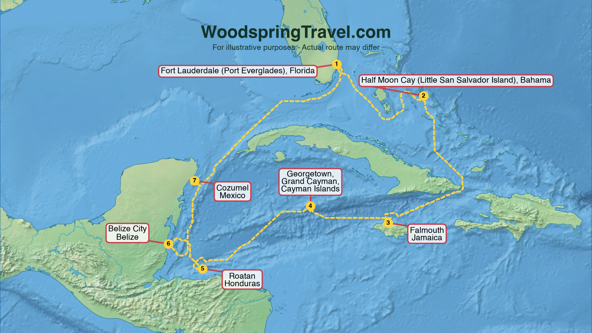 Route Illustration - Actual route may differ