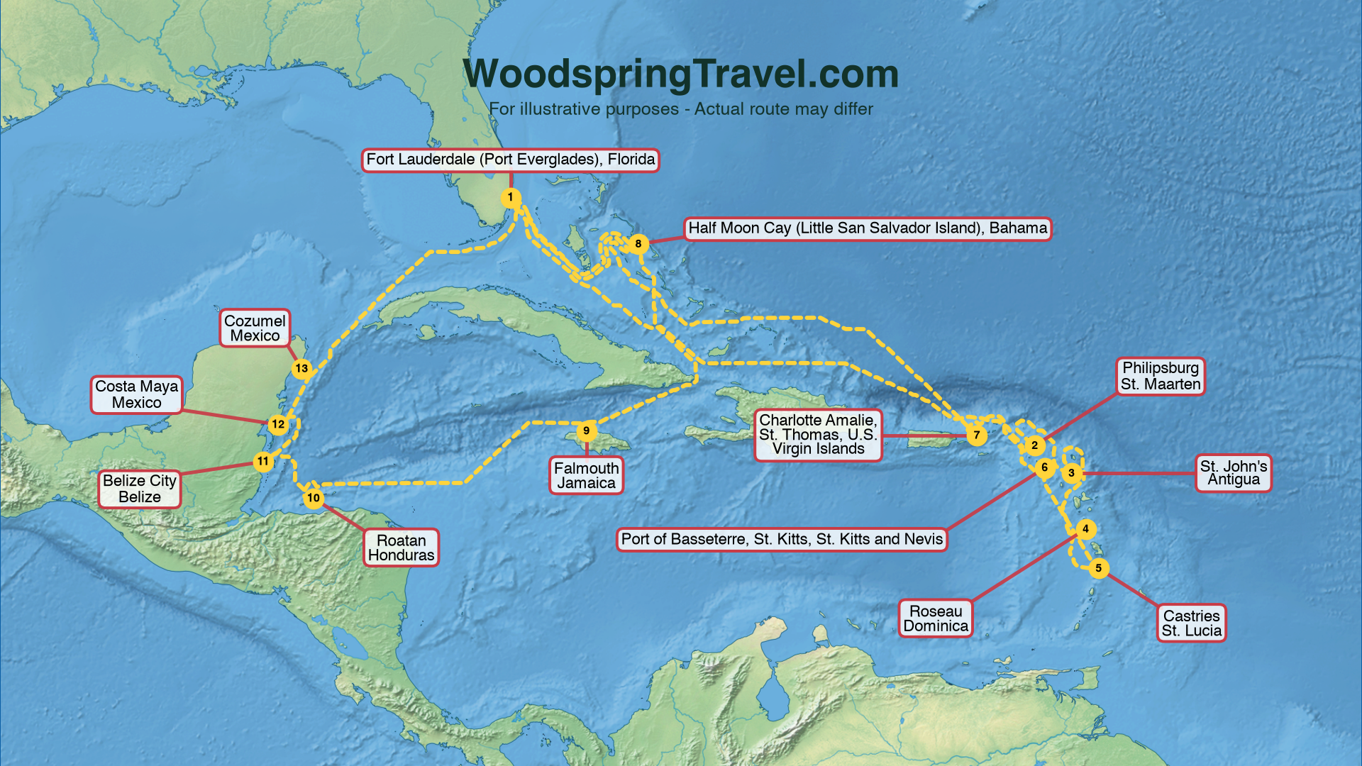 Route Illustration - Actual route may differ