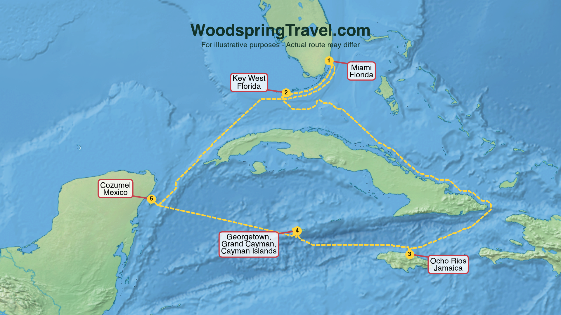 Route Illustration - Actual route may differ