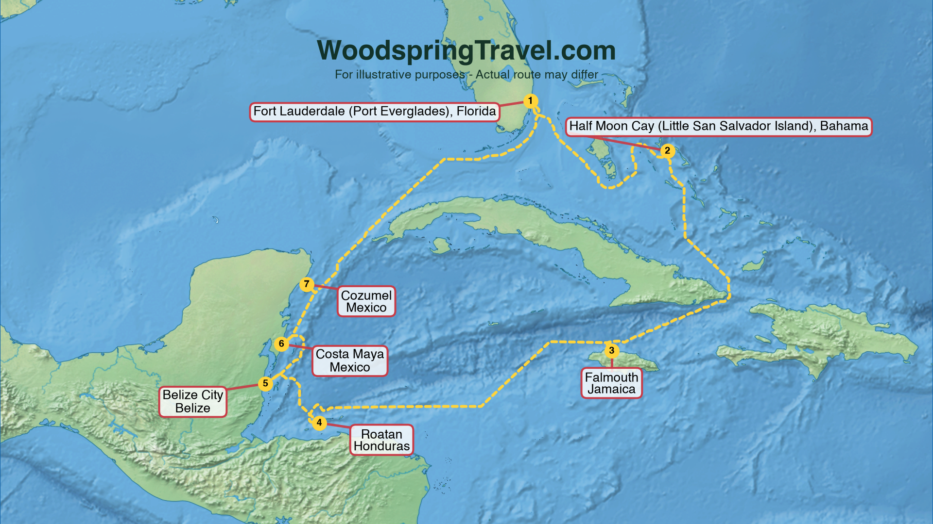 Route Illustration - Actual route may differ