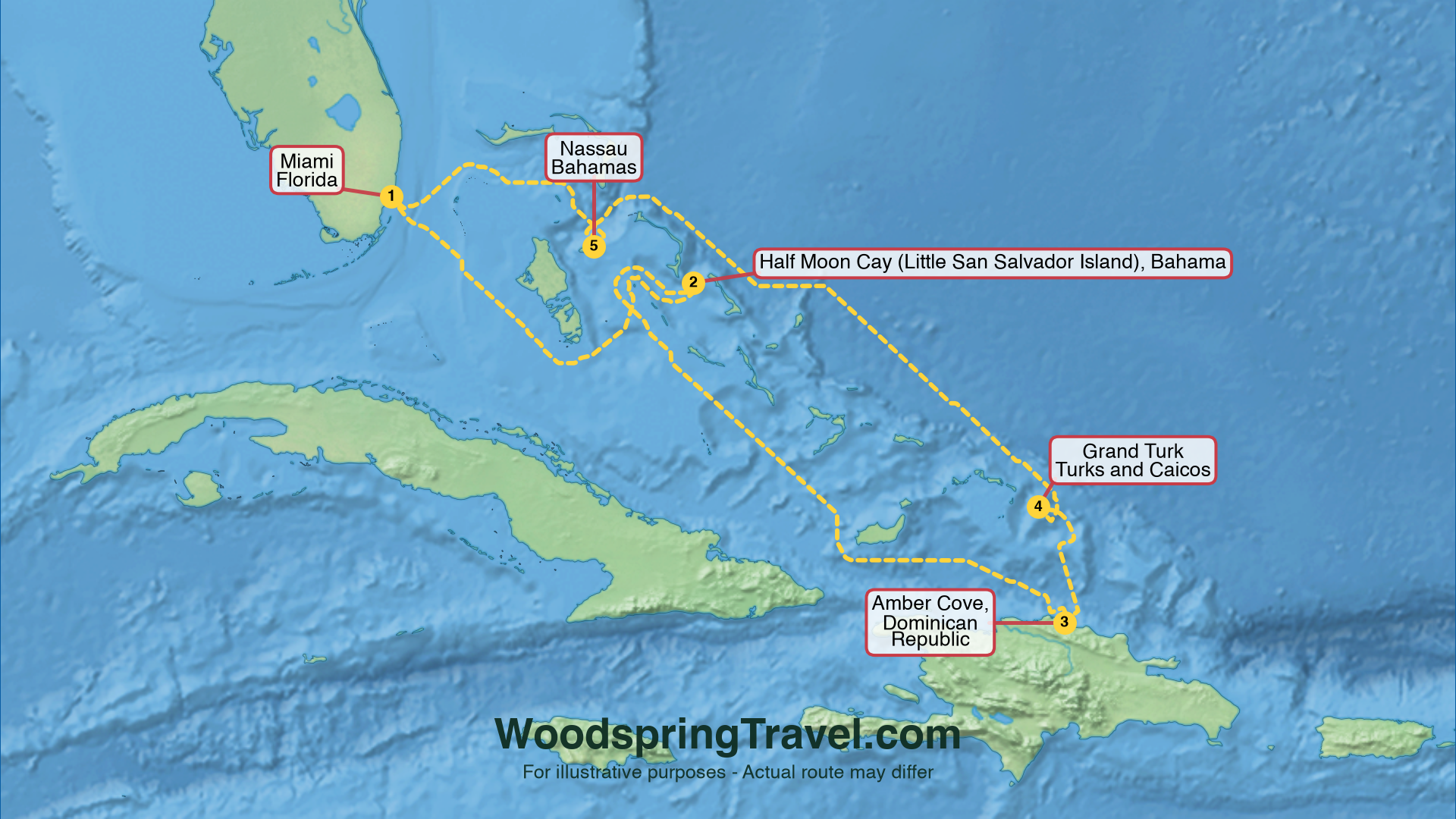 Route Illustration - Actual route may differ