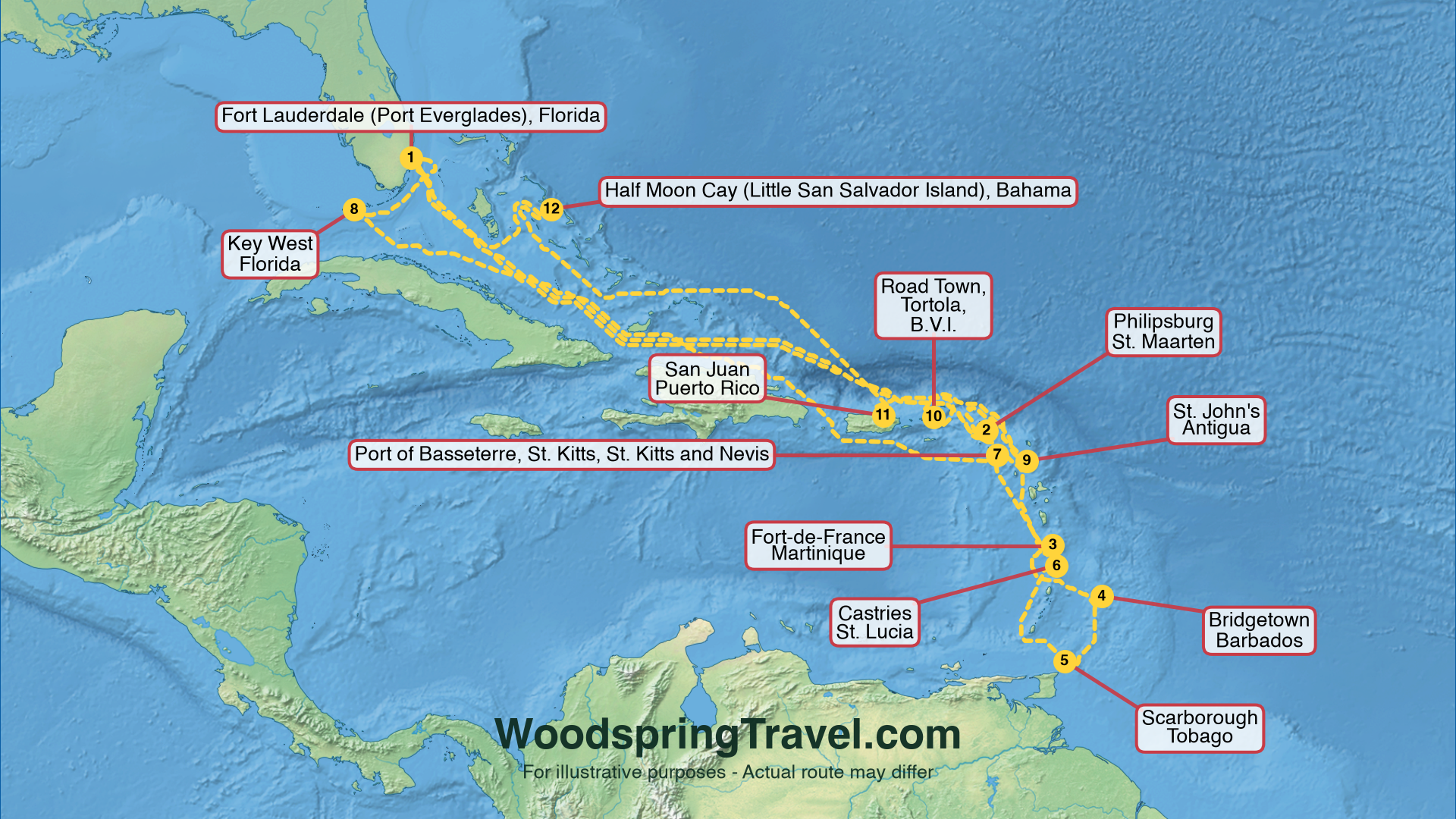 Route Illustration - Actual route may differ