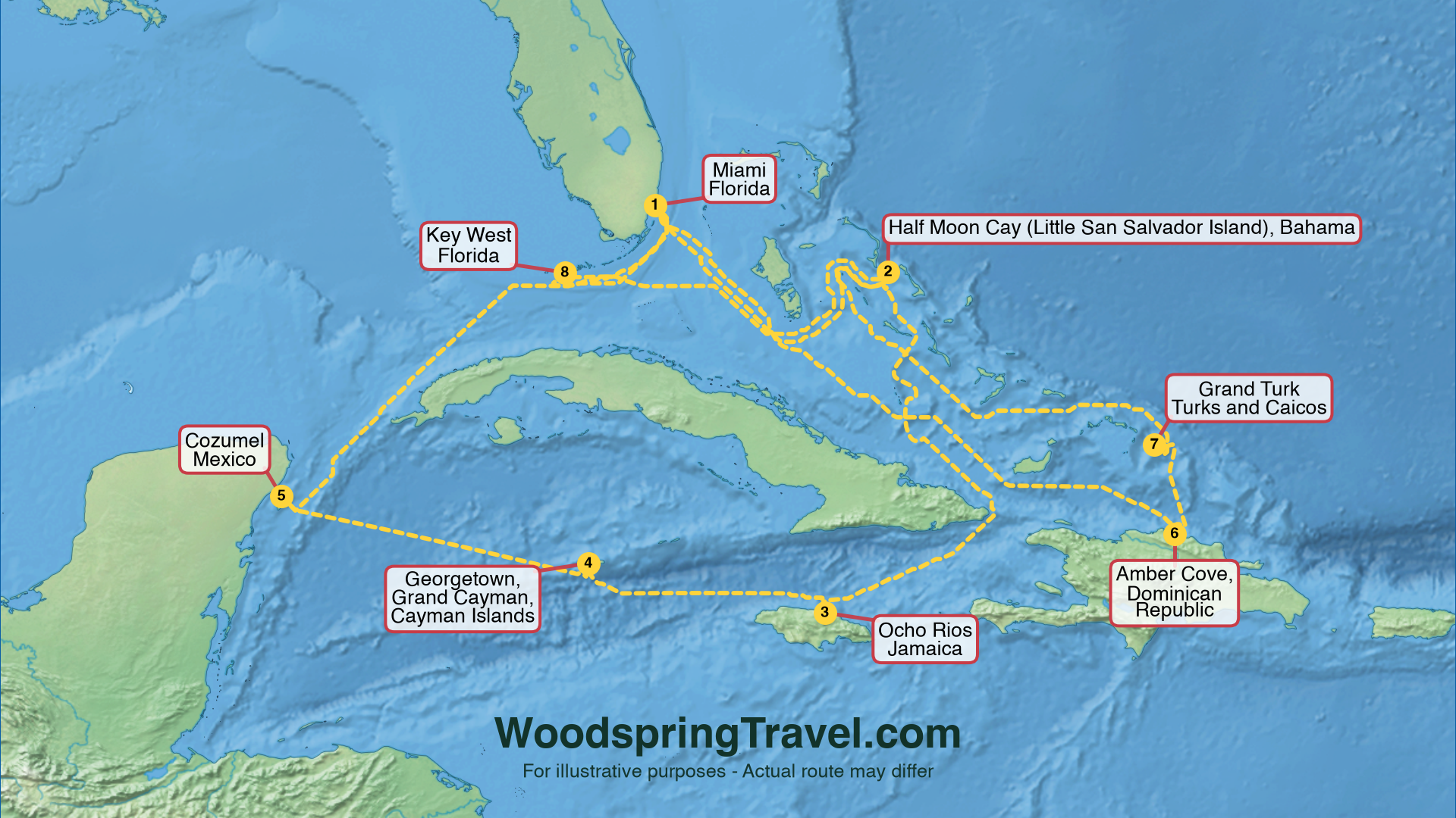 Route Illustration - Actual route may differ