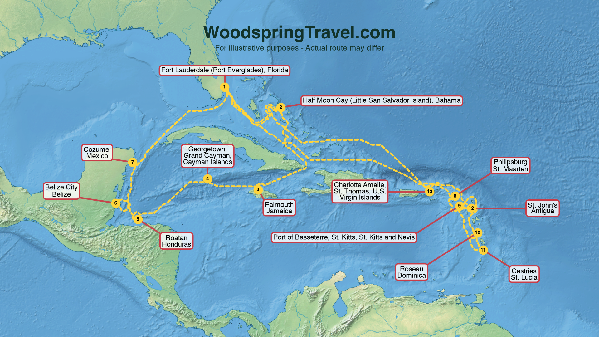 Route Illustration - Actual route may differ