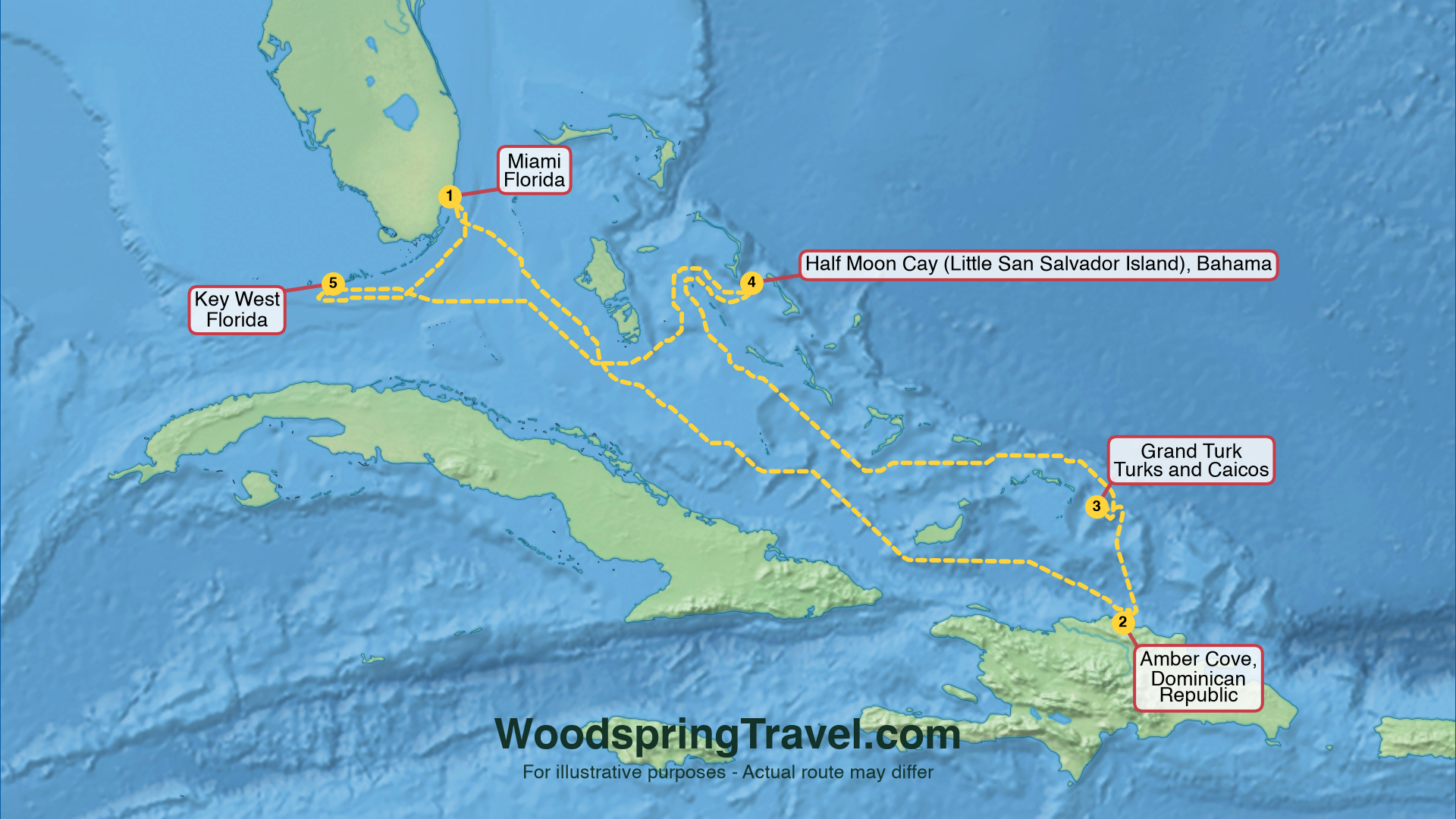 Route Illustration - Actual route may differ