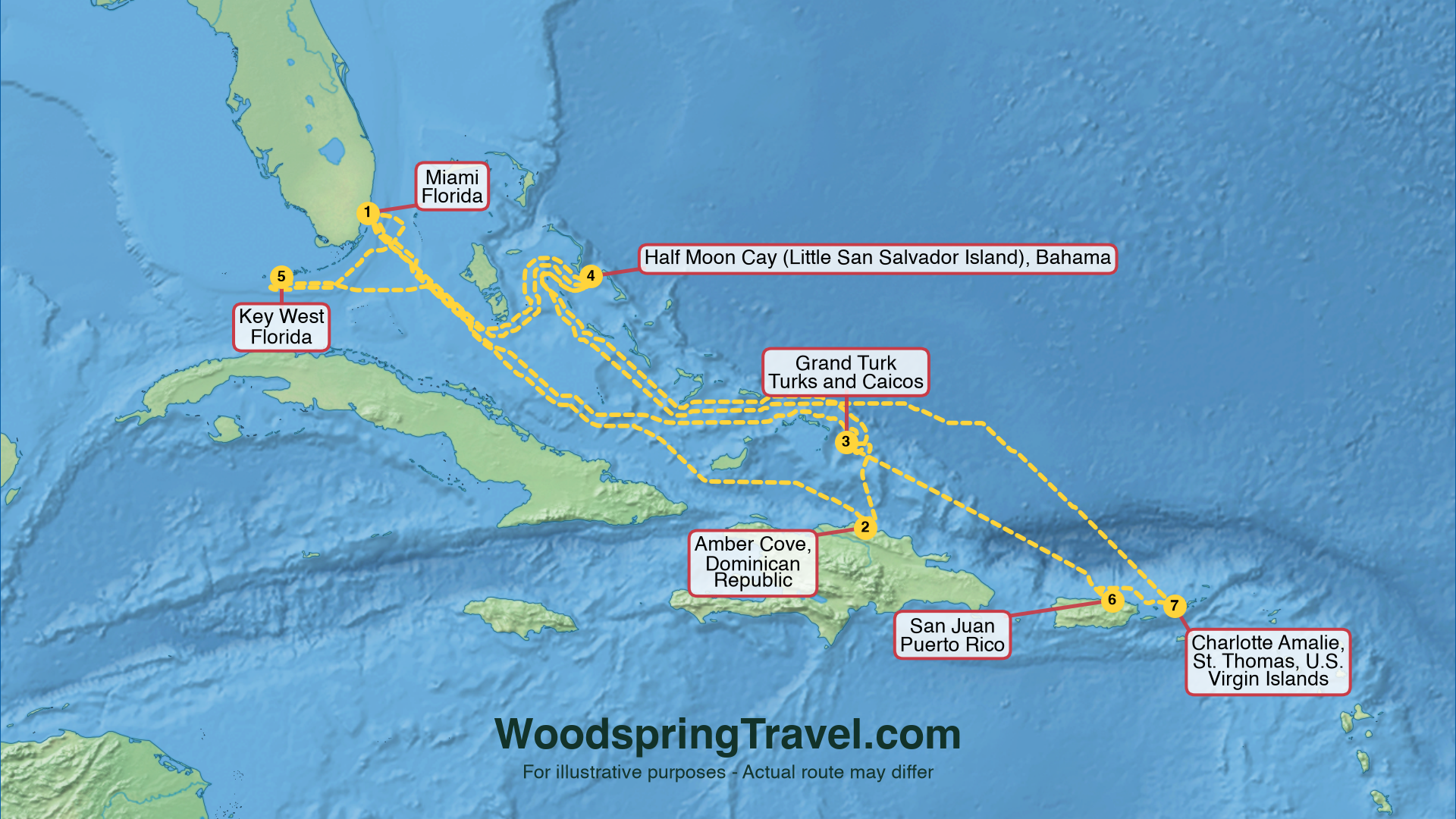 Route Illustration - Actual route may differ